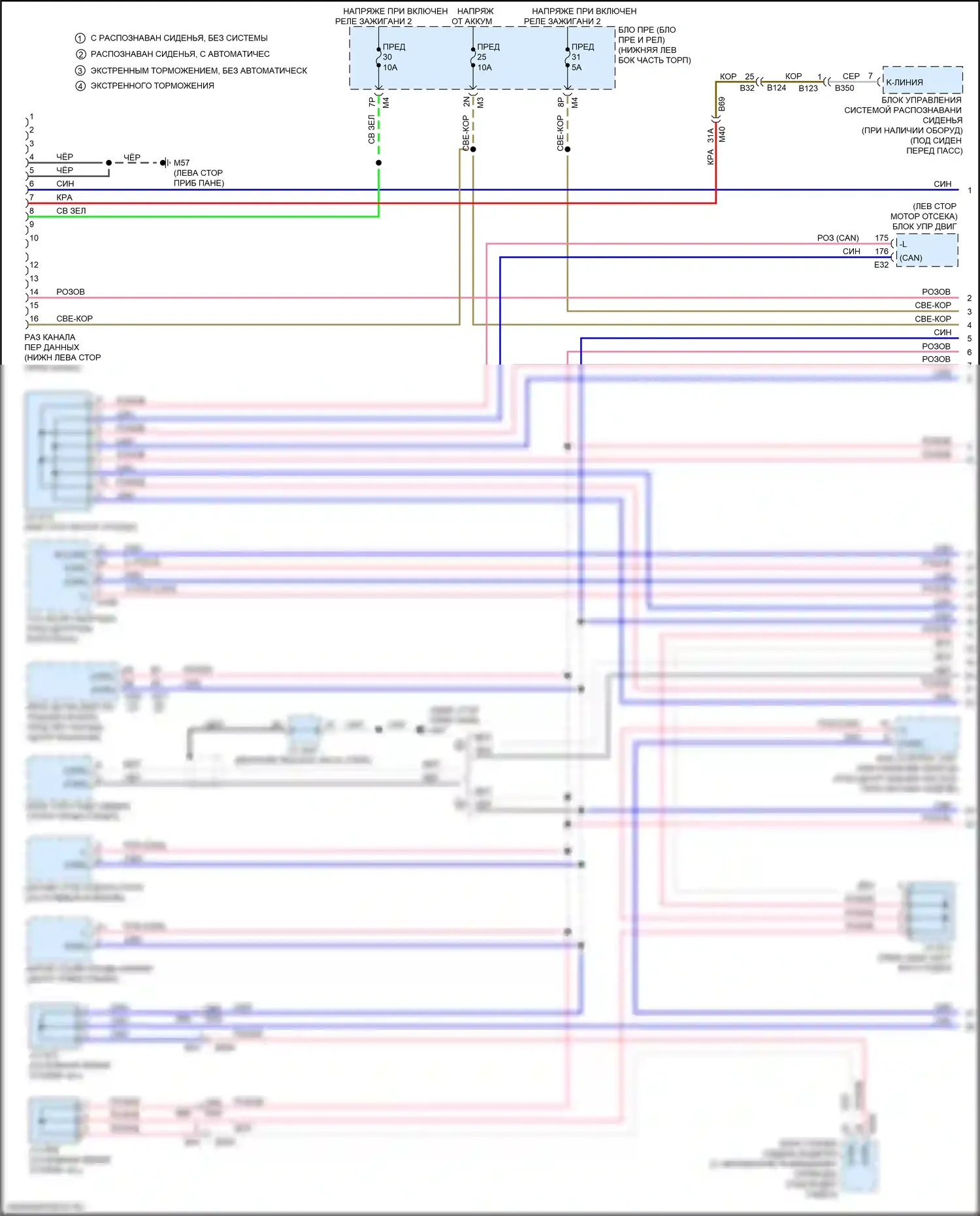 Pathfinder Nissan IV рестайлинг (2016-2020): Can шина электросхема (1 из 3) 