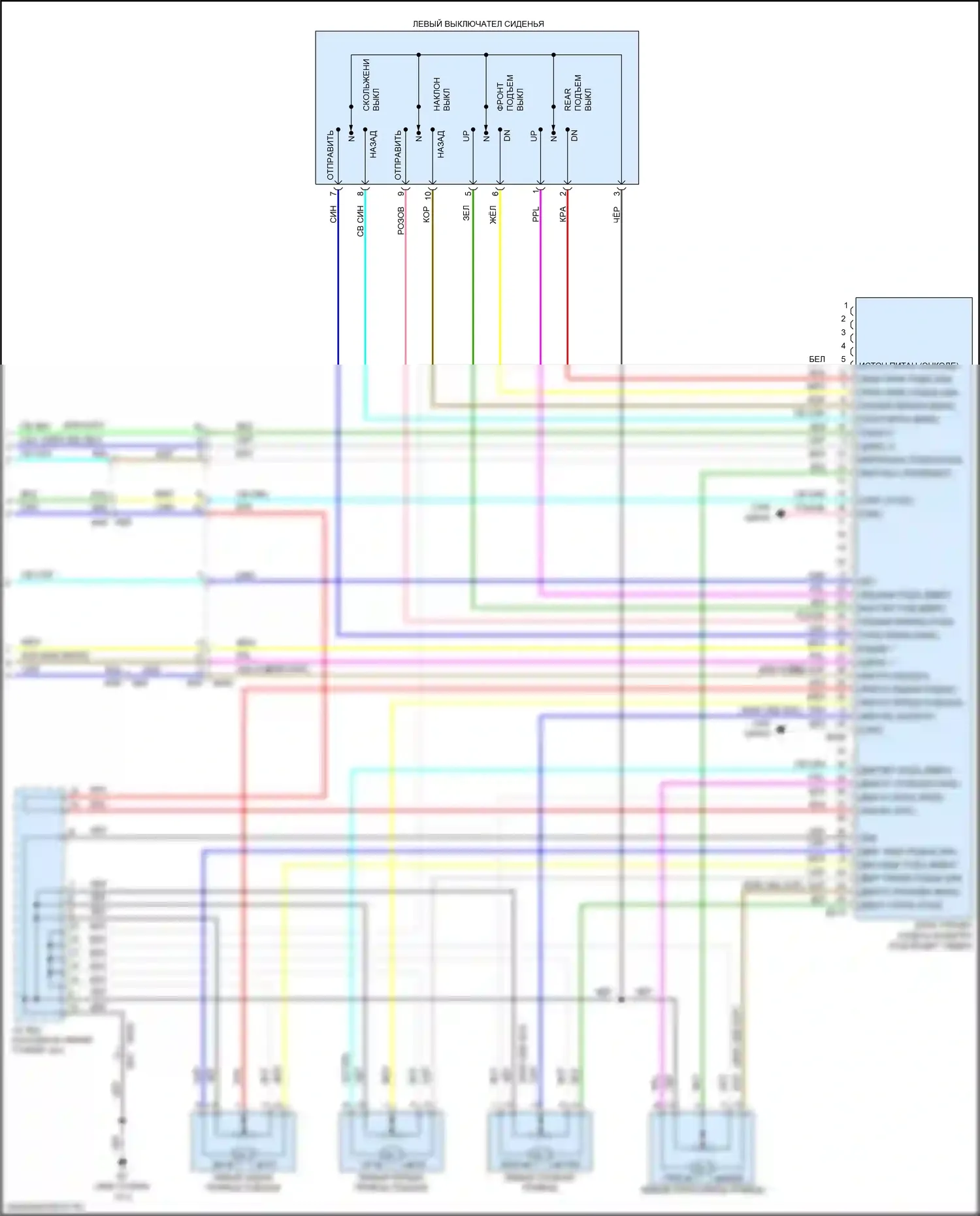 Pathfinder Nissan IV рестайлинг (2016-2020): Электросхема систем памяти (3 из 3) 