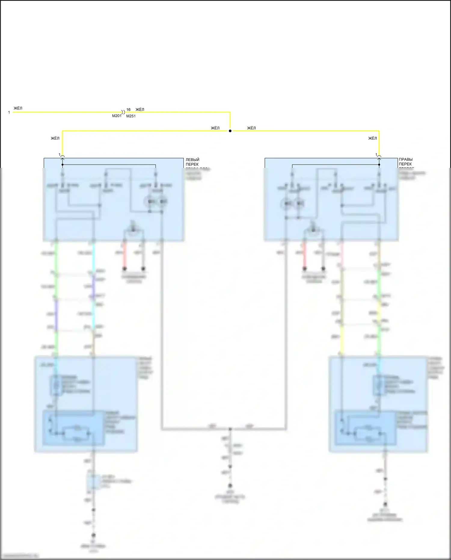 Pathfinder Nissan IV рестайлинг (2016-2020): Электросхема обогреваемых сидений (2 из 2) 