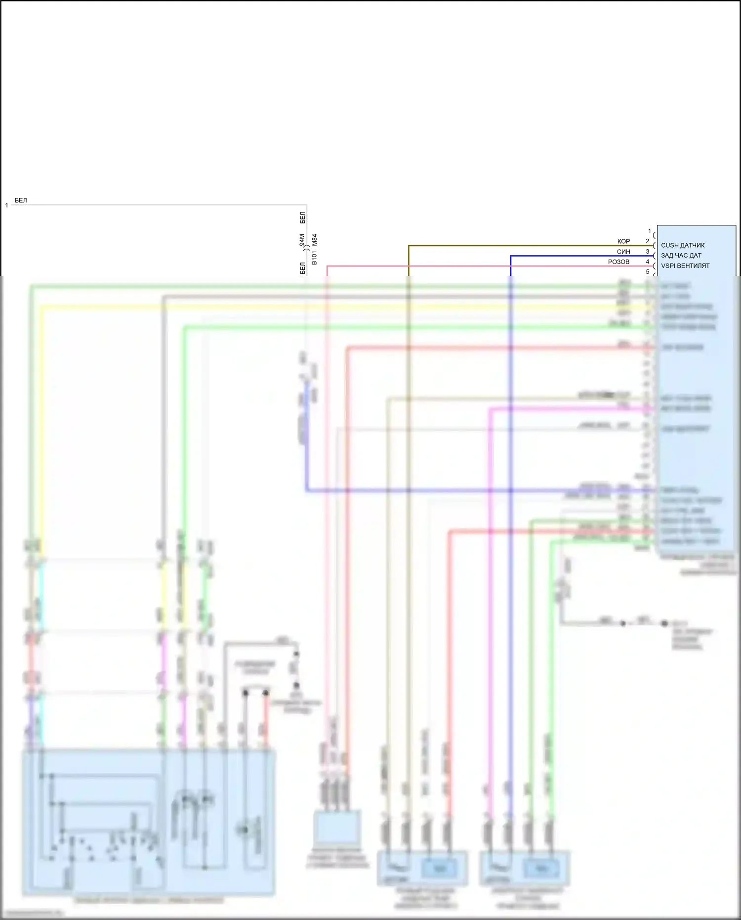 Pathfinder Nissan IV рестайлинг (2016-2020): Электросхема сидений климат-контроля (2 из 2) 