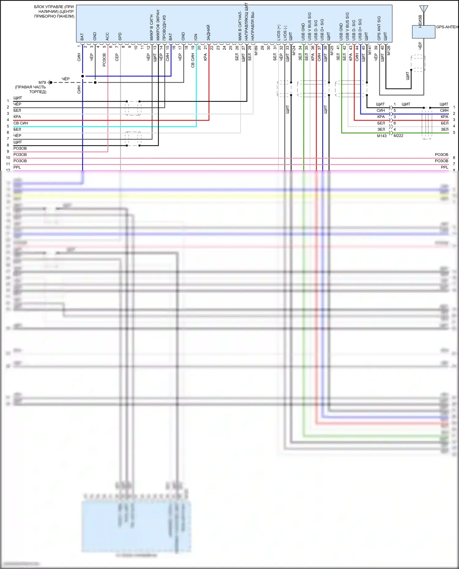 Pathfinder Nissan IV рестайлинг (2016-2020): Электросхема навигации, с bose (4 из 7) 