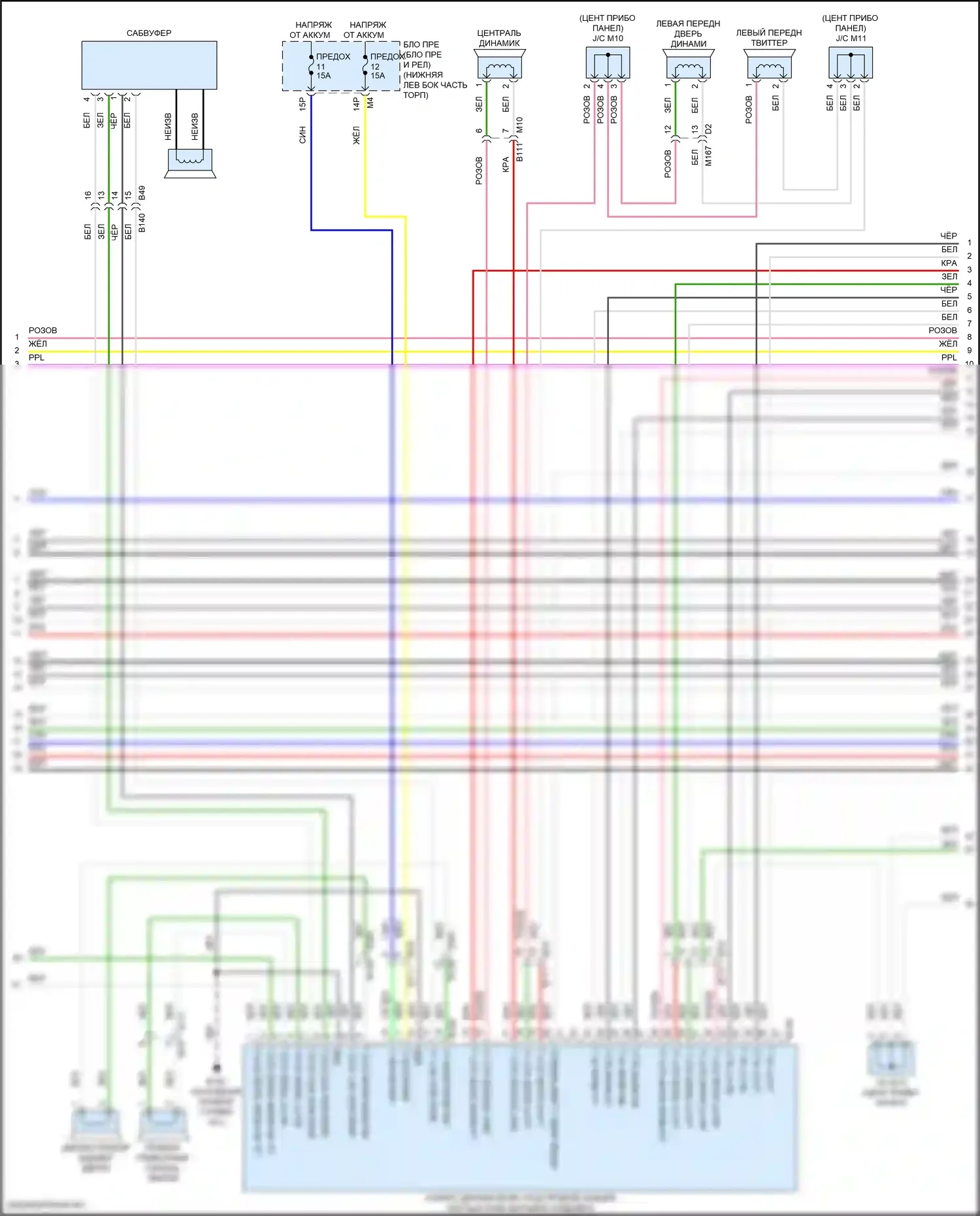 Pathfinder Nissan IV рестайлинг (2016-2020): Электросхема навигации, с bose (6 из 7) 