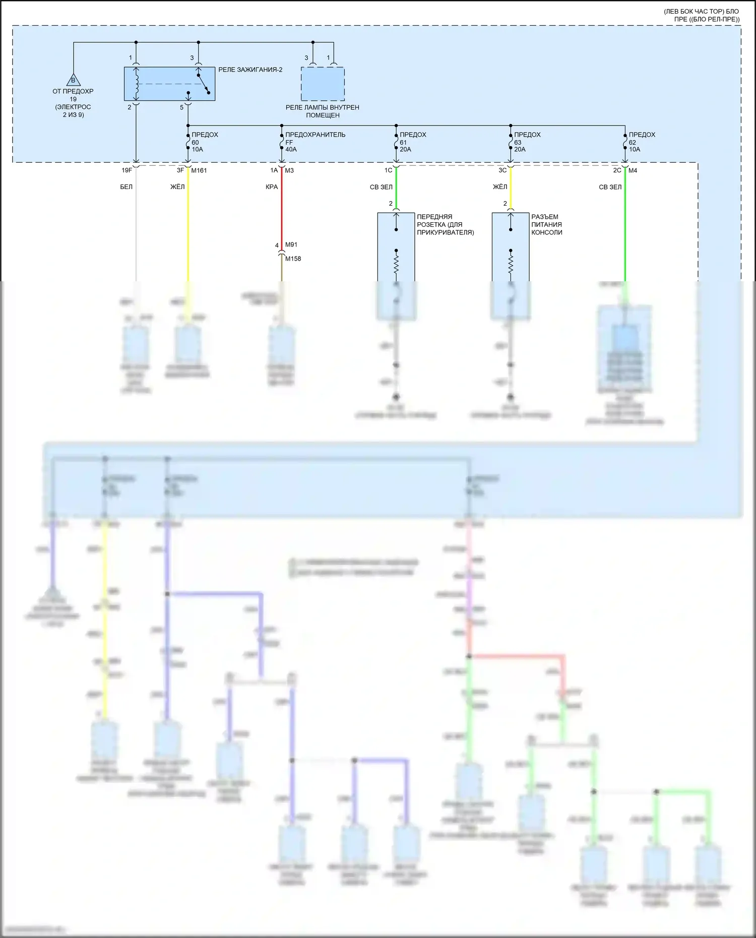 Pathfinder Nissan V (2021-2024): Электросхема блока предохранителей реле (3 из 9) 