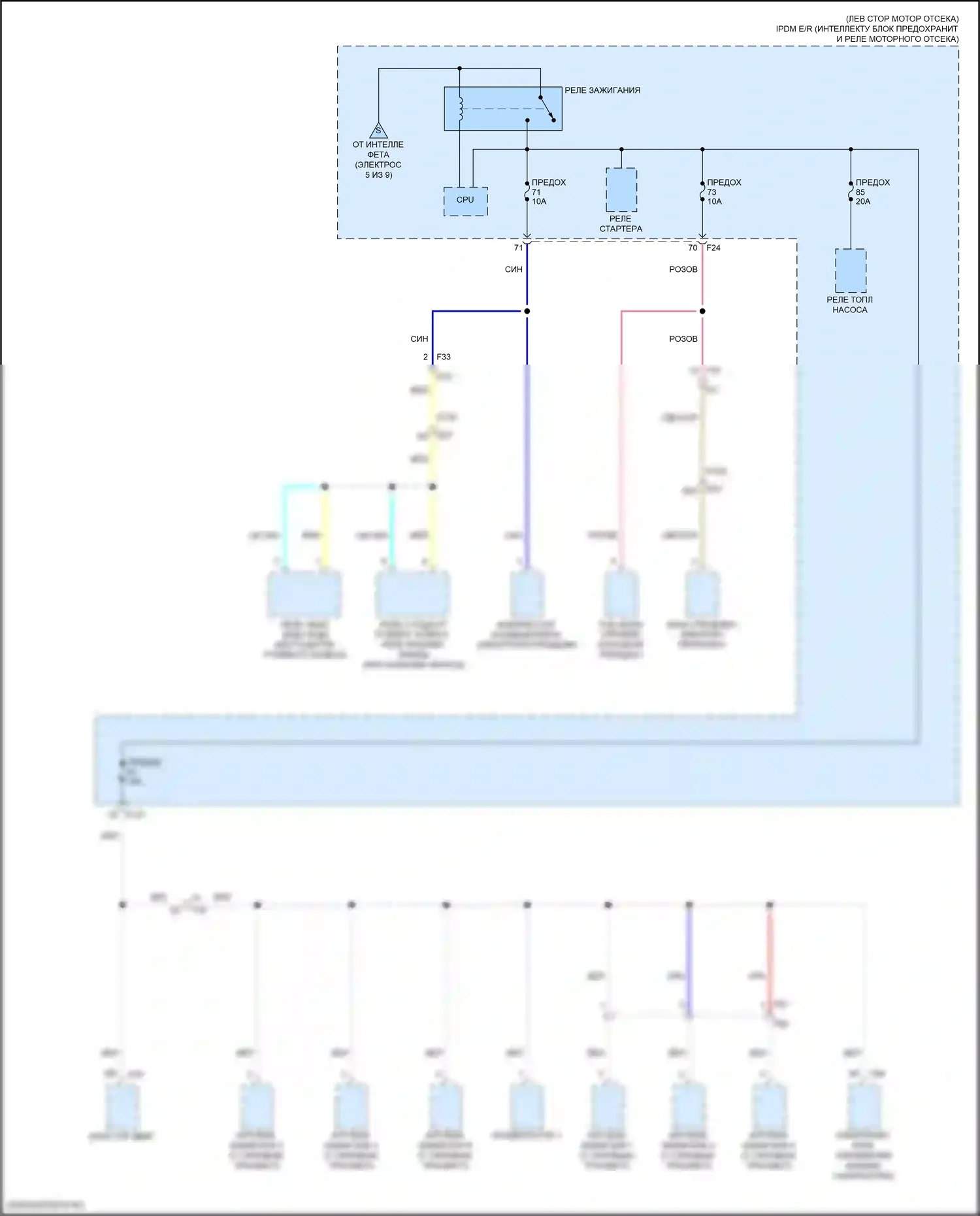 Pathfinder Nissan V (2021-2024): Электросхема блока предохранителей реле (8 из 9) 