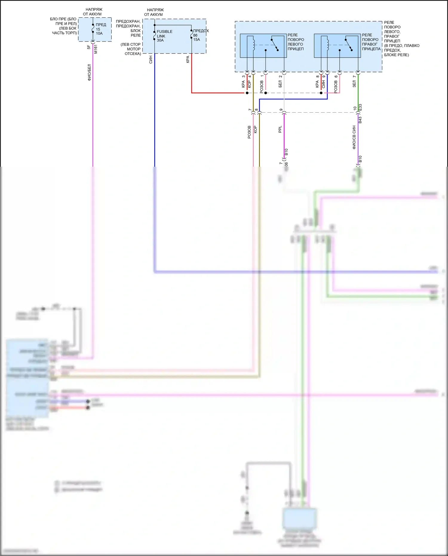 Pathfinder Nissan V (2021-2024): Электросхема буксировки прицепа (1 из 2) 