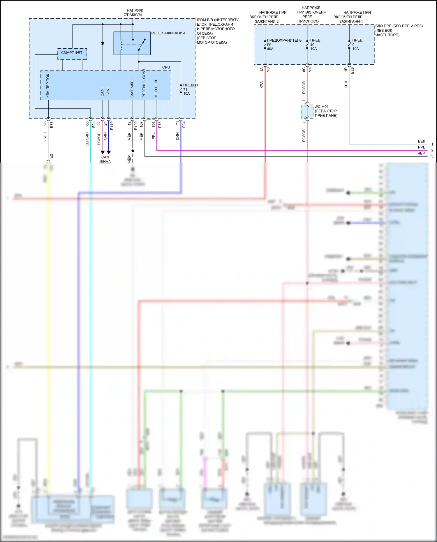 Pathfinder Nissan V (2021-2024): Электросхема климат контроля (2 из 3) 