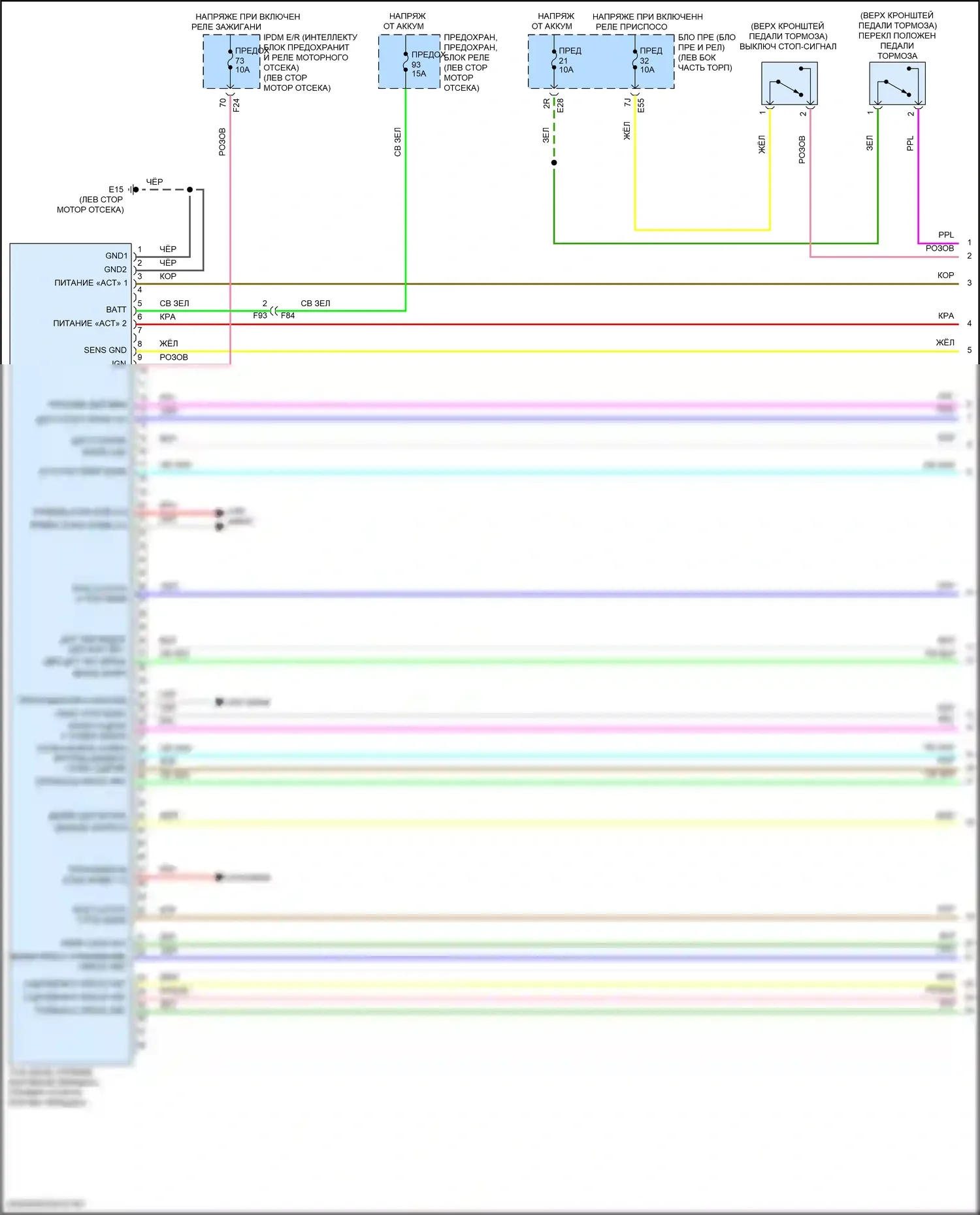 Pathfinder Nissan V (2021-2024): Электросхема автоматической коробки передач (1 из 3) 