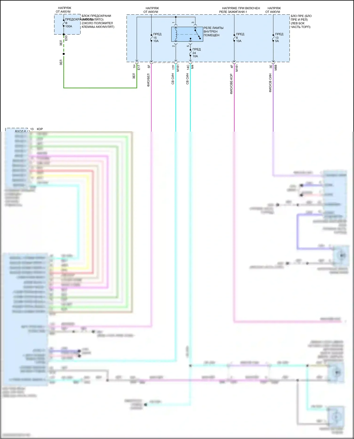 Pathfinder Nissan V (2021-2024): Электросхема подсветки приборной панели (1 из 3) 