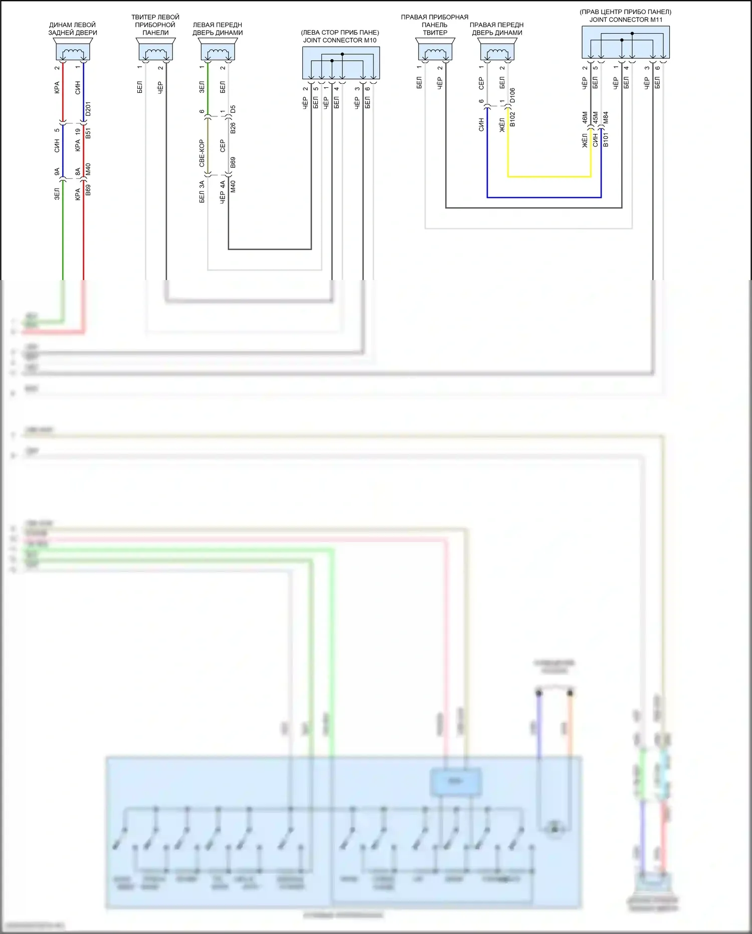 Pathfinder Nissan V (2021-2024): Электросхема навигации, без bose (3 из 3) 