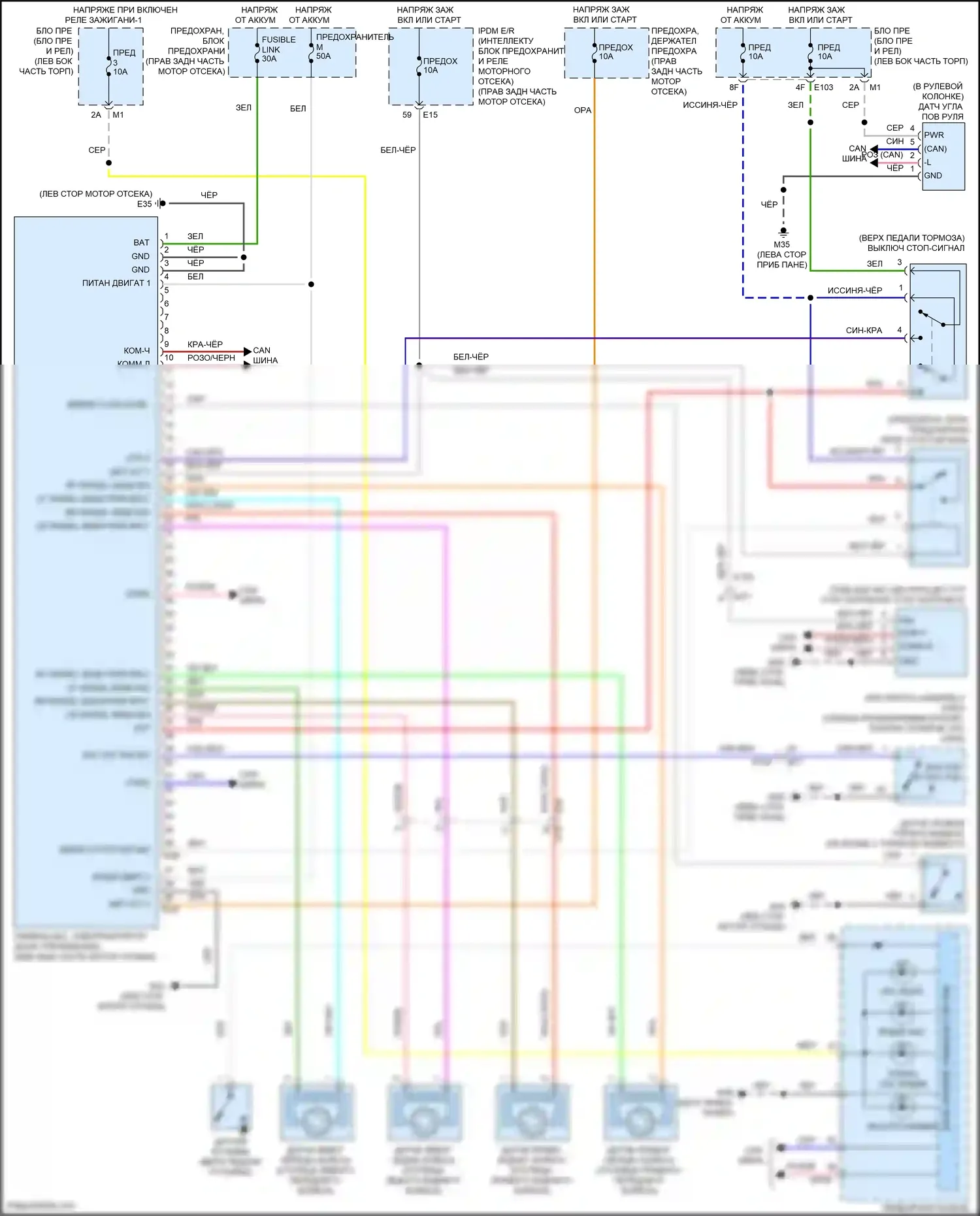 Patrol Nissan Y62 рестайлинг 2 (2019-2024): Антиблокировочная система abs электросхема 
