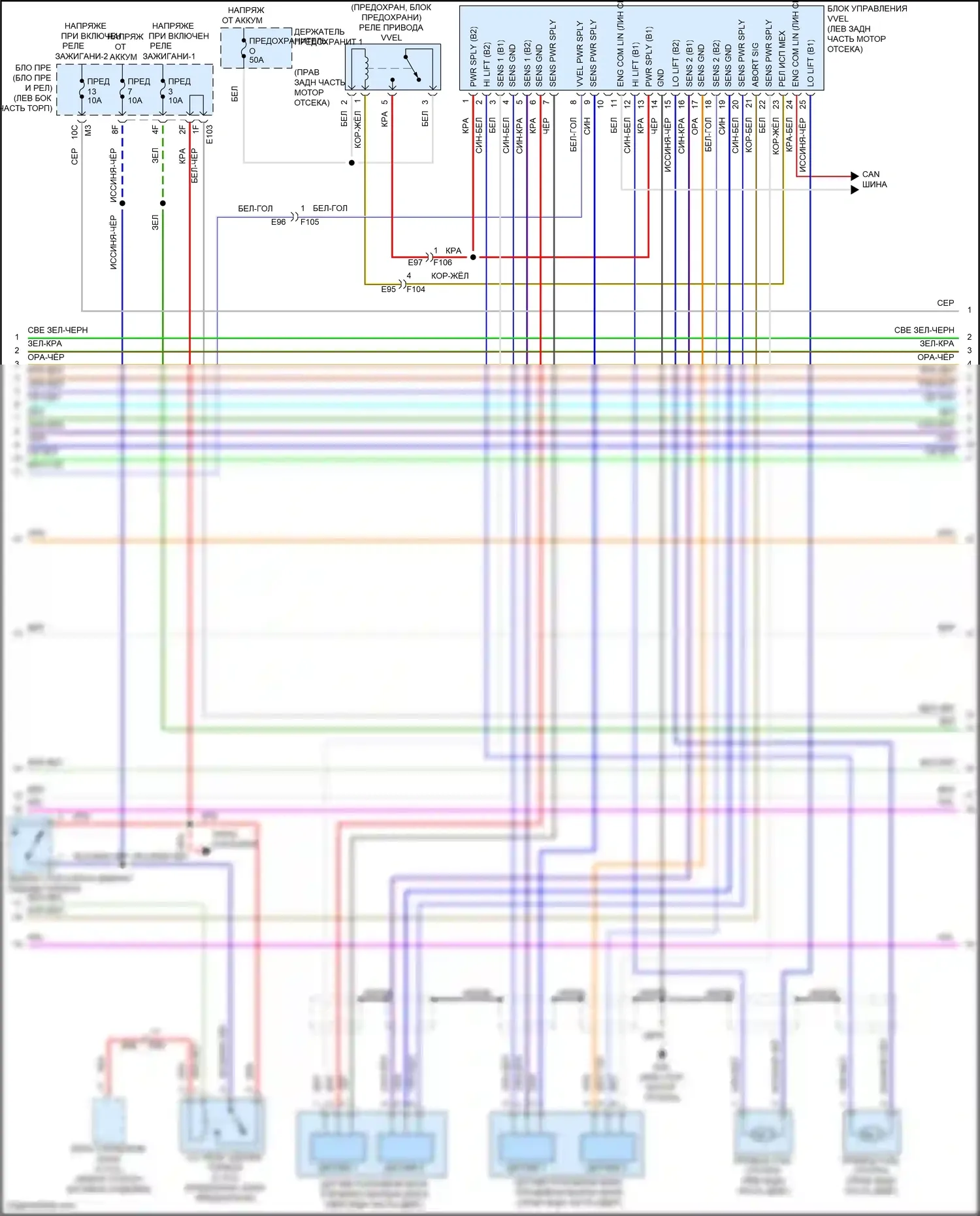 Patrol Nissan Y62 рестайлинг 2 (2019-2024): Электросхема двигателя 5.6л (6 из 7) 