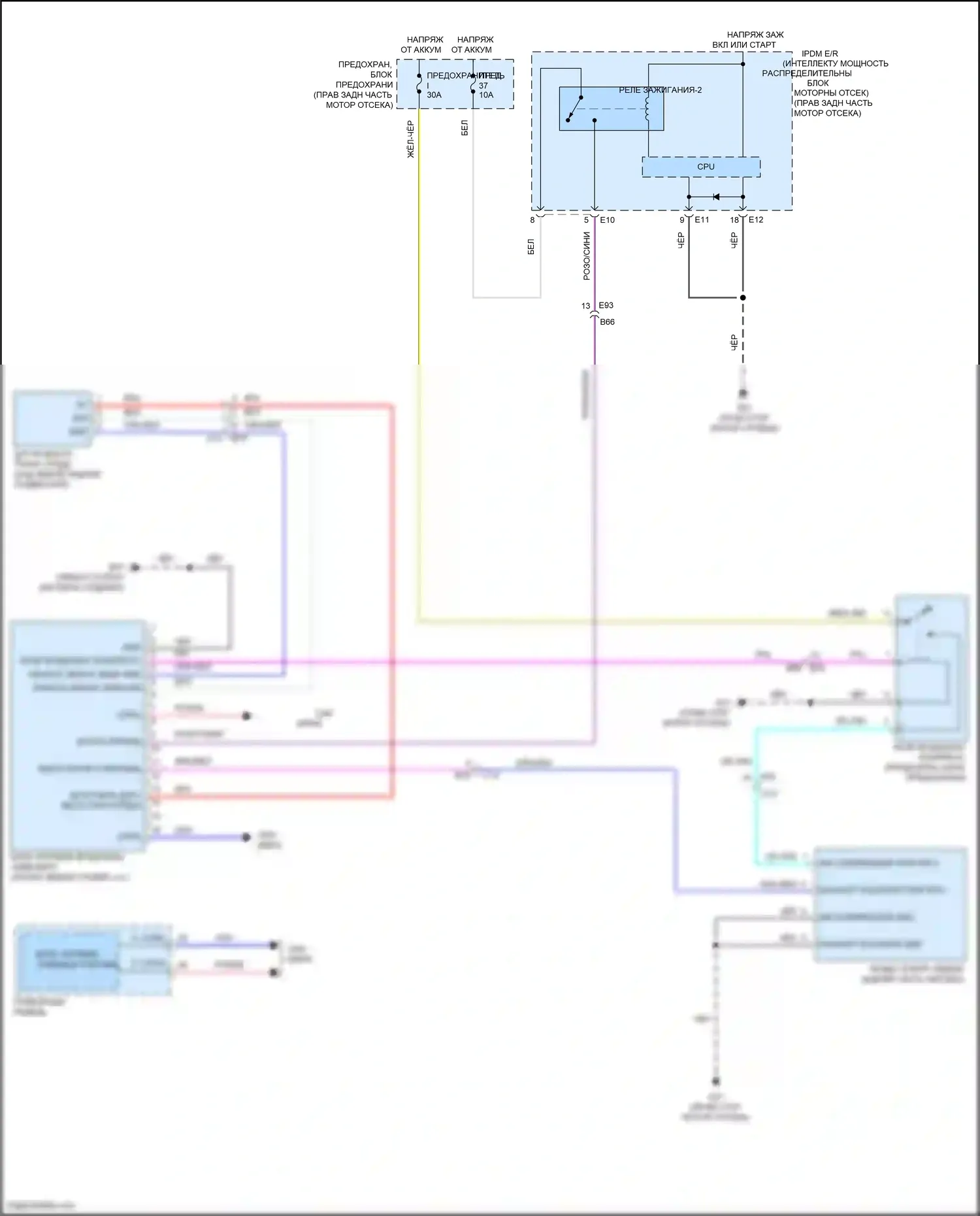 Patrol Nissan Y62 рестайлинг 2 (2019-2024): Электросхема электронной подвески 