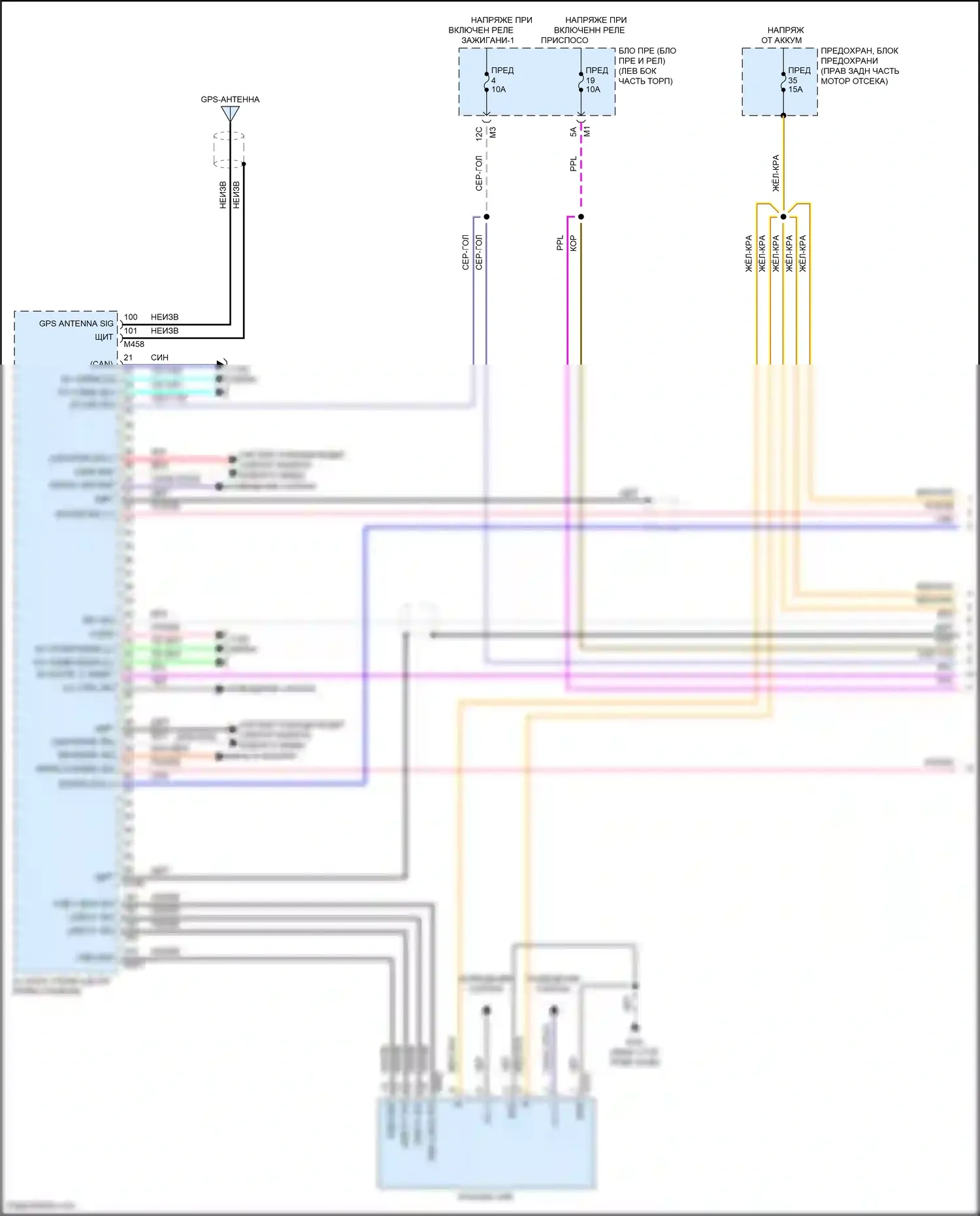 Patrol Nissan Y62 рестайлинг 2 (2019-2024): Электросхема магнитолы, без bose (1 из 3) 