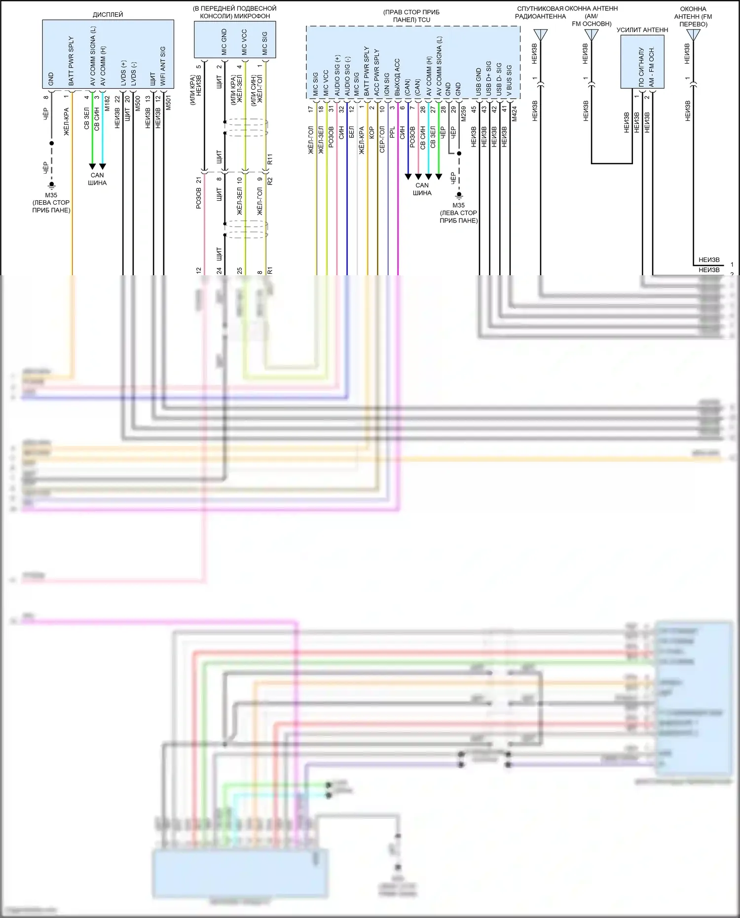 Patrol Nissan Y62 рестайлинг 2 (2019-2024): Электросхема магнитолы, с bose (2 из 4) 