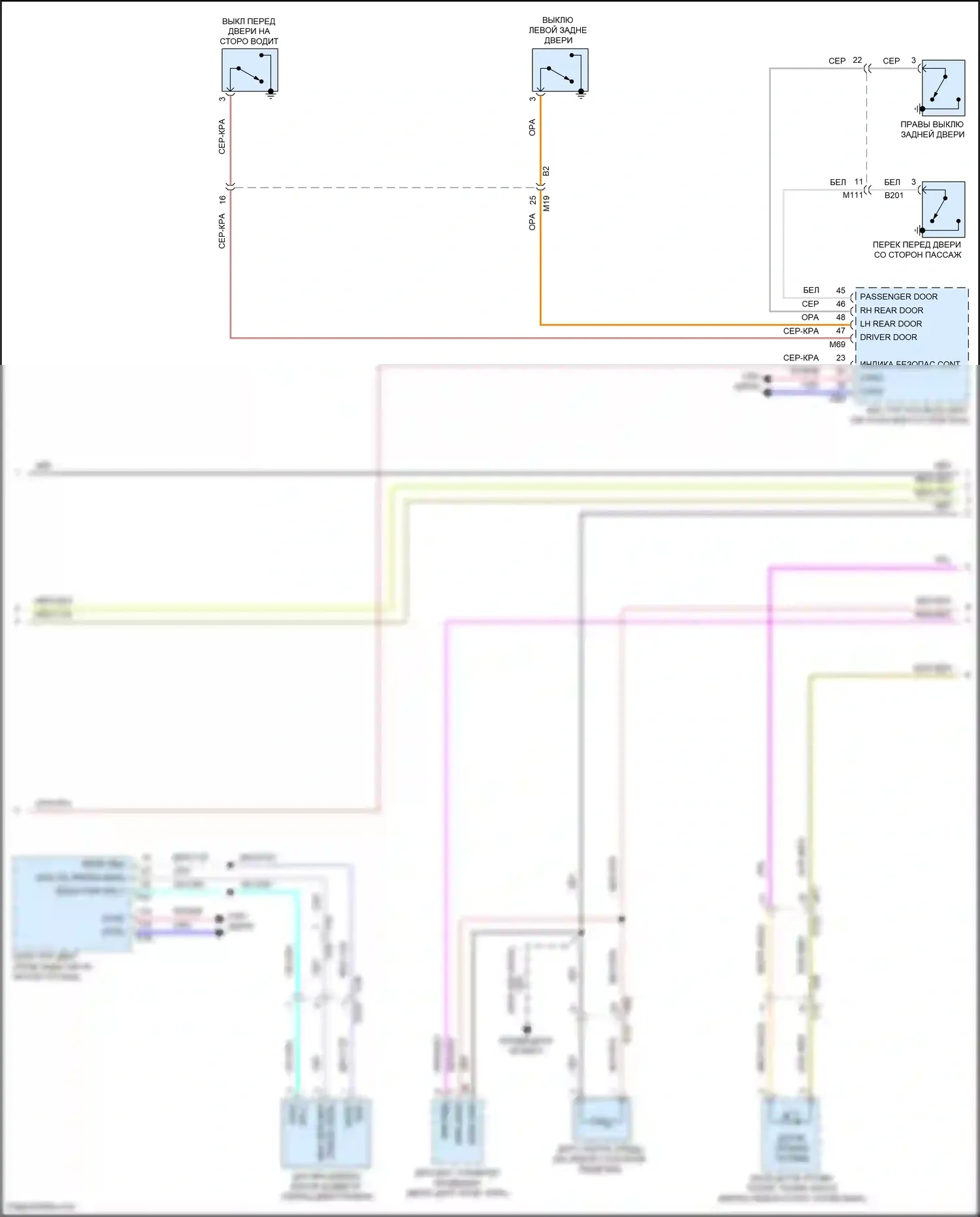 Patrol Nissan Y62 рестайлинг 2 (2019-2024): Электросхема приборной панели (2 из 3) 
