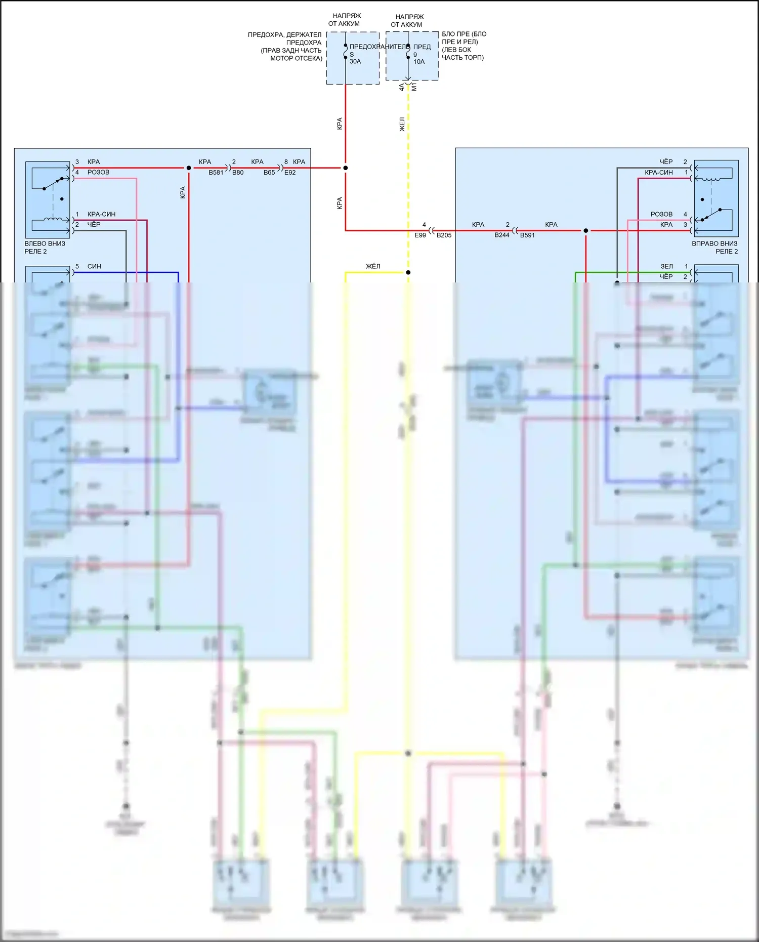 Patrol Nissan Y62 рестайлинг 2 (2019-2024): Электросхема складного сиденья третьего ряда 