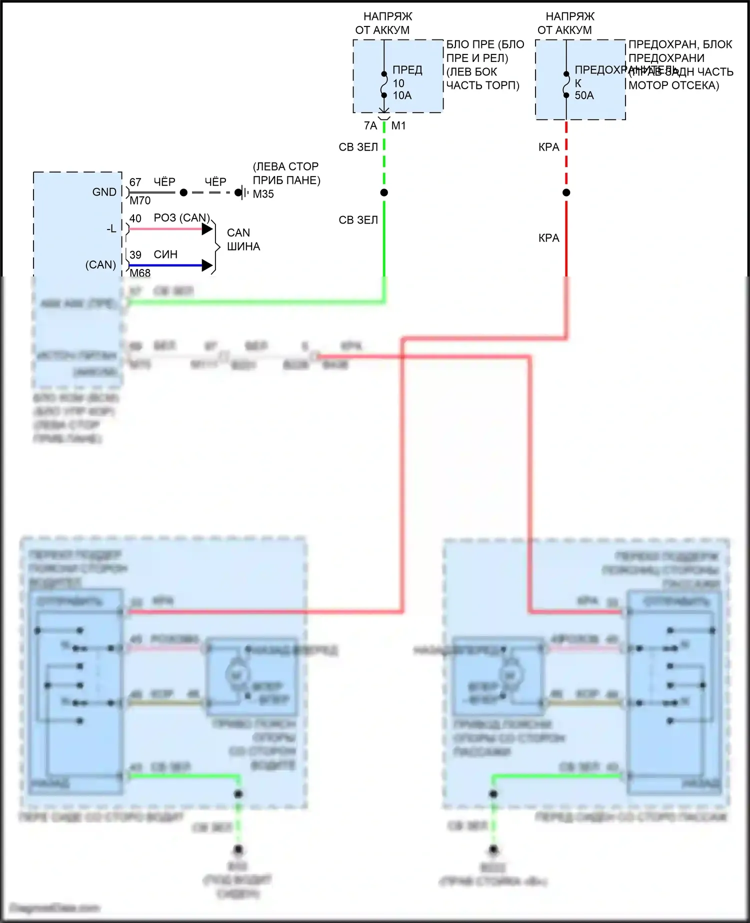 Patrol Nissan Y62 рестайлинг 2 (2019-2024): Поясничная электросхема 