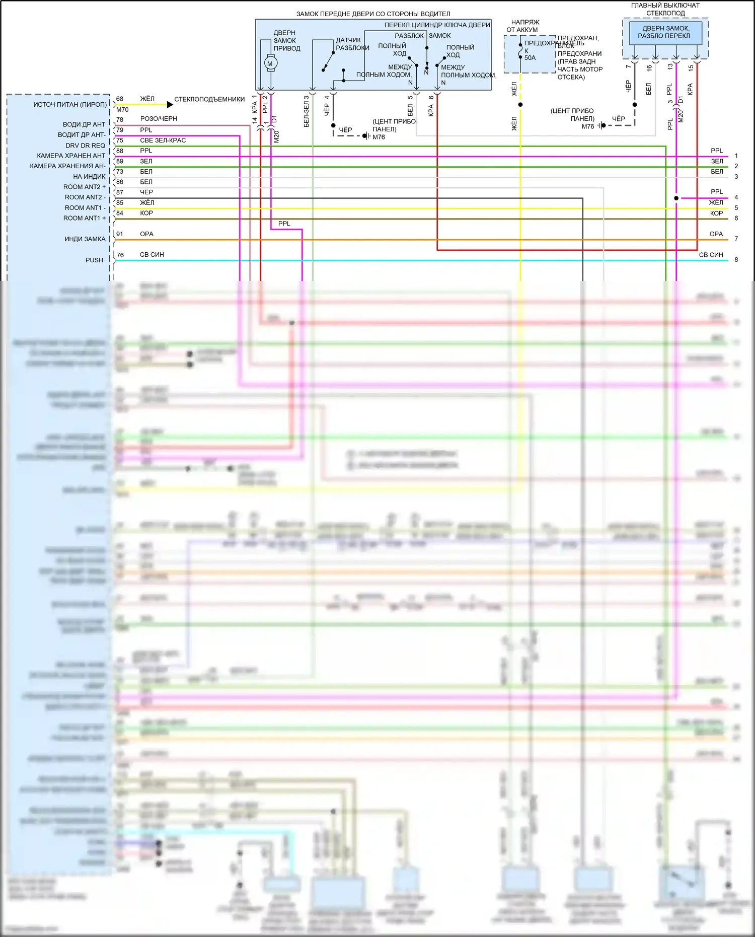 Patrol Nissan Y62 рестайлинг 2 (2019-2024): Электросхема защиты от взлома (1 из 4) 