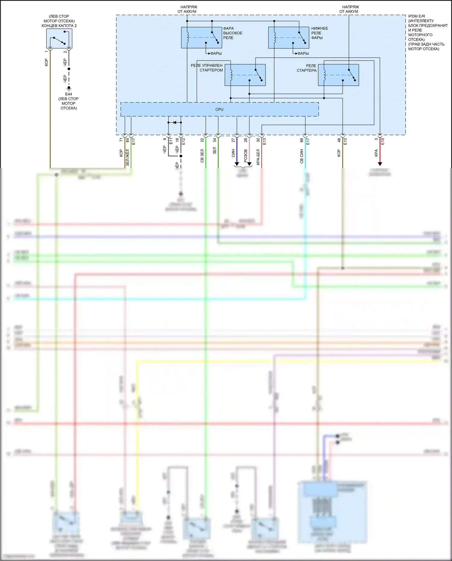 Patrol Nissan Y62 рестайлинг 2 (2019-2024): Электросхема защиты от взлома (3 из 4) 