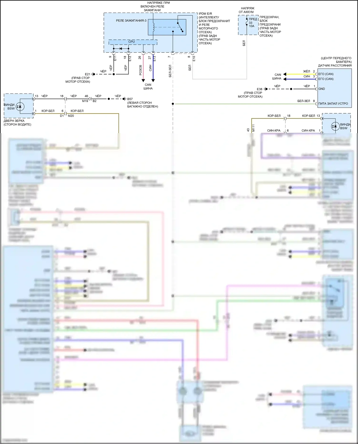 Patrol Nissan Y62 рестайлинг 2 (2019-2024): Электросхема системы помощи водителю 