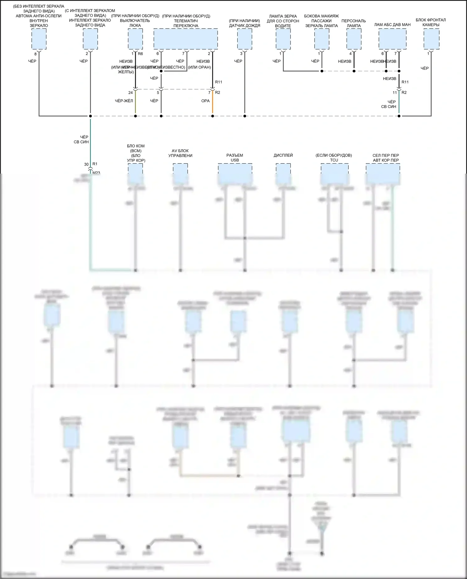 Patrol Nissan Y62 рестайлинг 2 (2019-2024): Электросхема разводки массы (6 из 6) 
