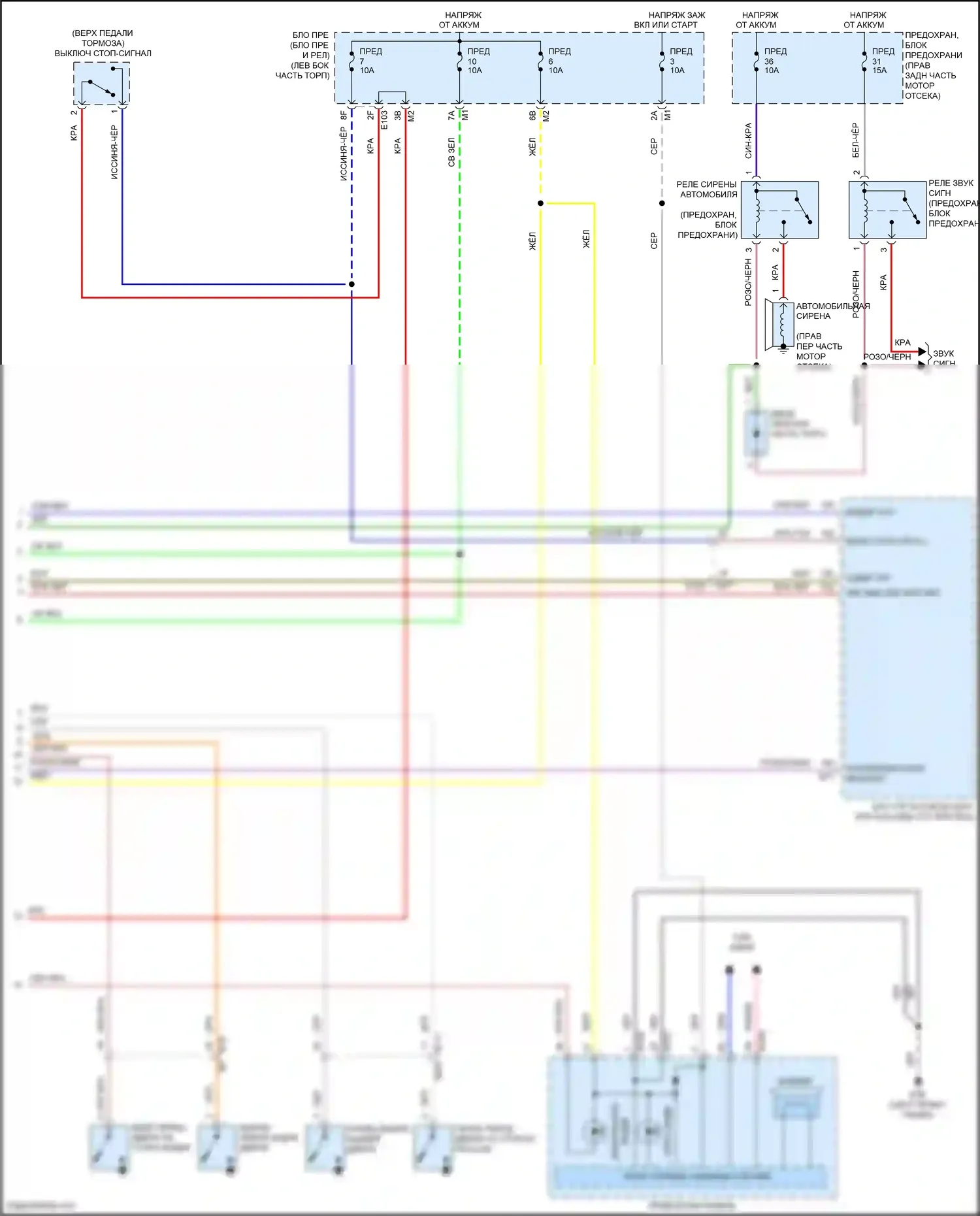 Patrol Nissan Y62 рестайлинг 2 (2019-2024): Электросхема центрального замка (4 из 4) 