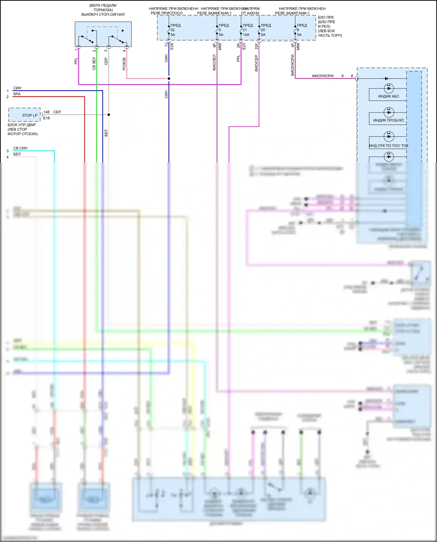 Qashqai Nissan III (2021-2024): Антиблокировочная система abs электросхема (2 из 2) 