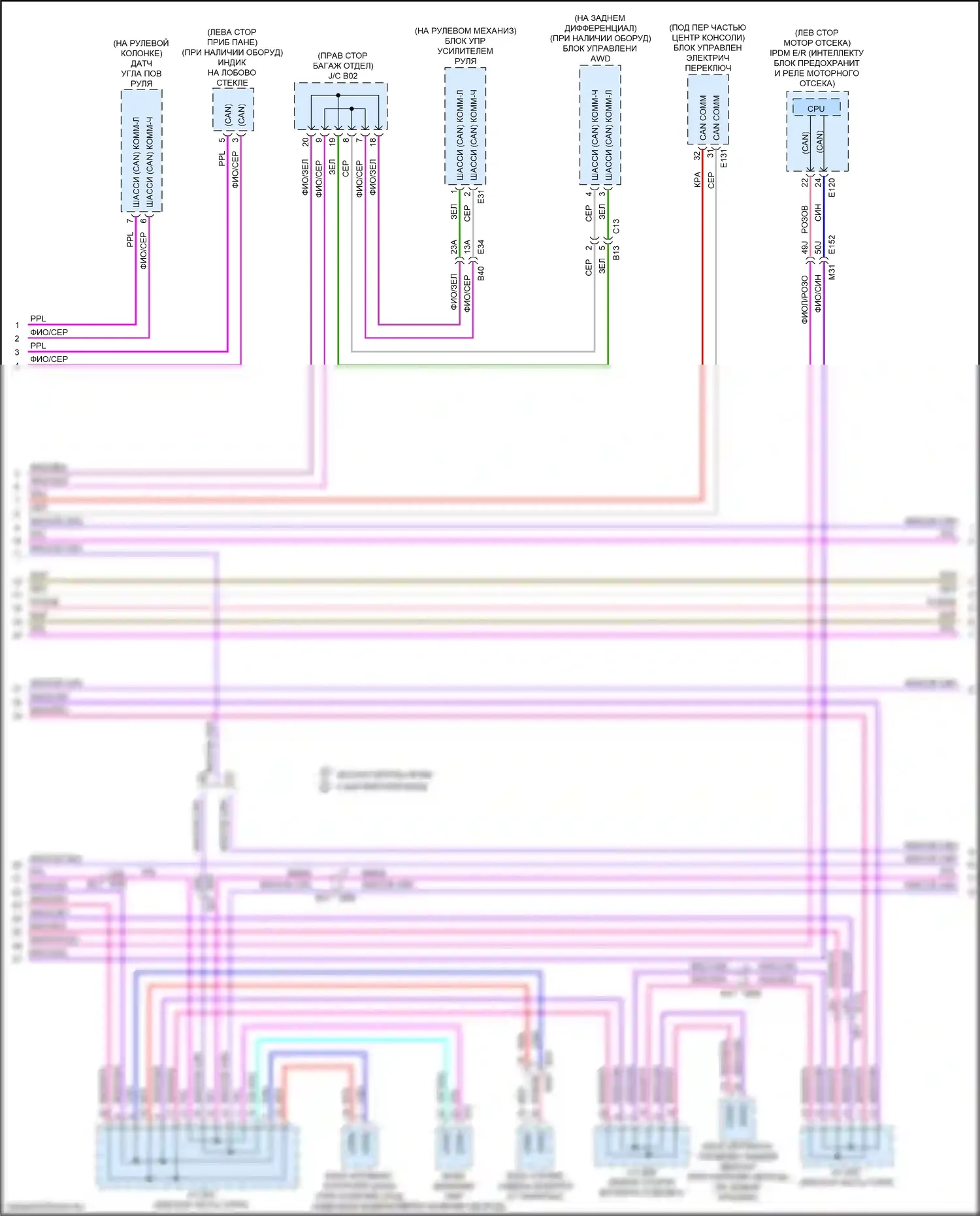 Qashqai Nissan III (2021-2024): Can шина электросхема (3 из 4) 