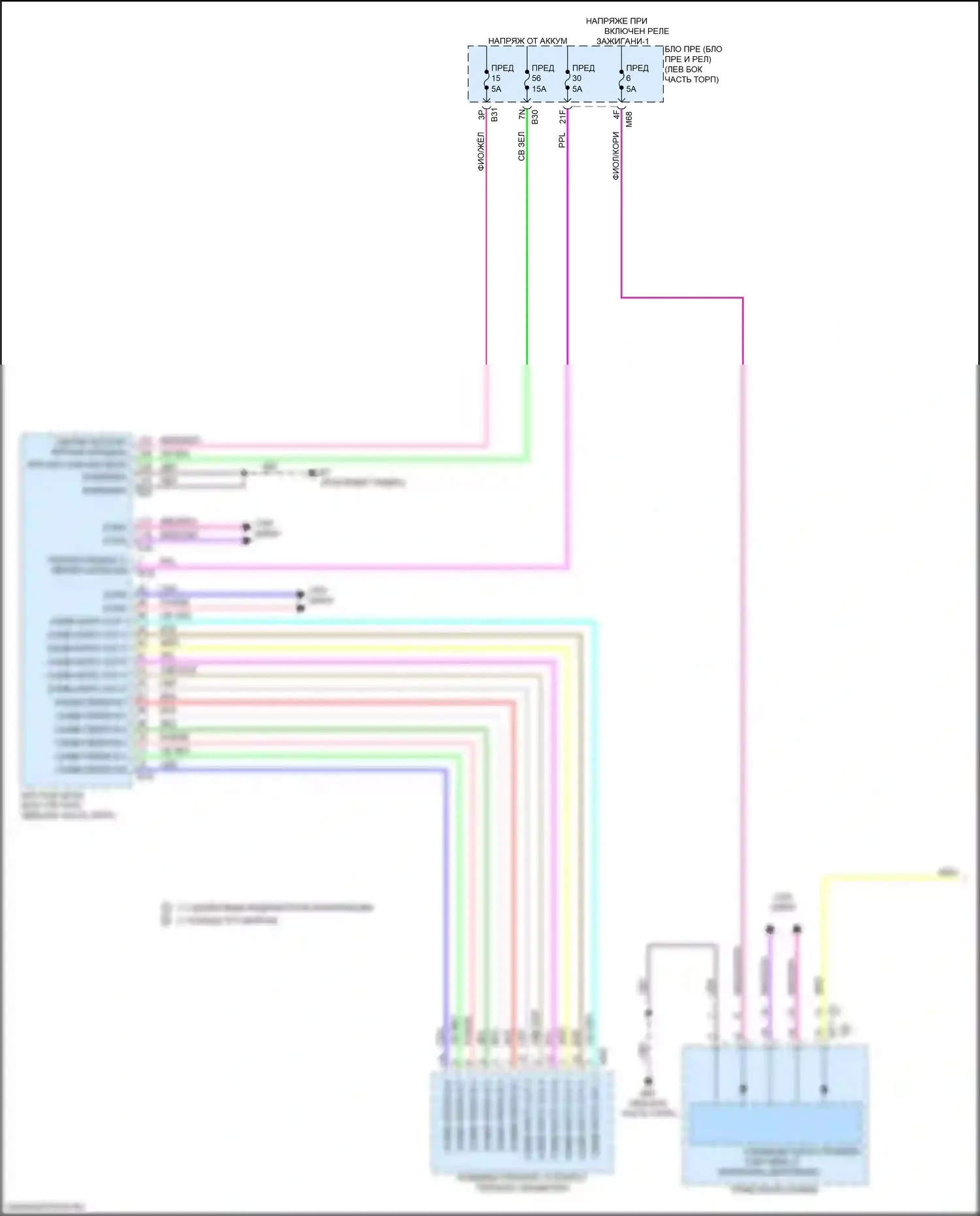 Qashqai Nissan III (2021-2024): Электросхема передних дворников и омывателей (1 из 2) 