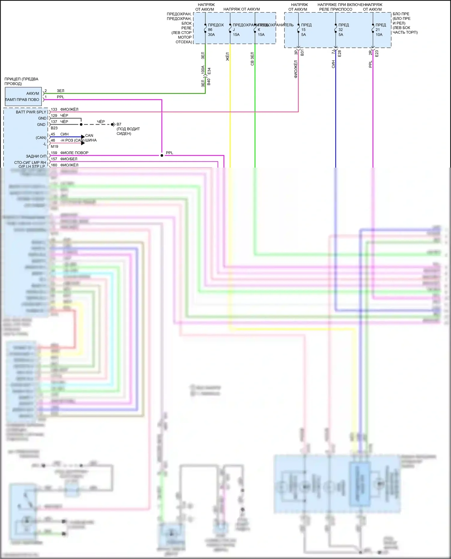 Qashqai Nissan III (2021-2024): Электросхема фар и фонарей (1 из 3) 