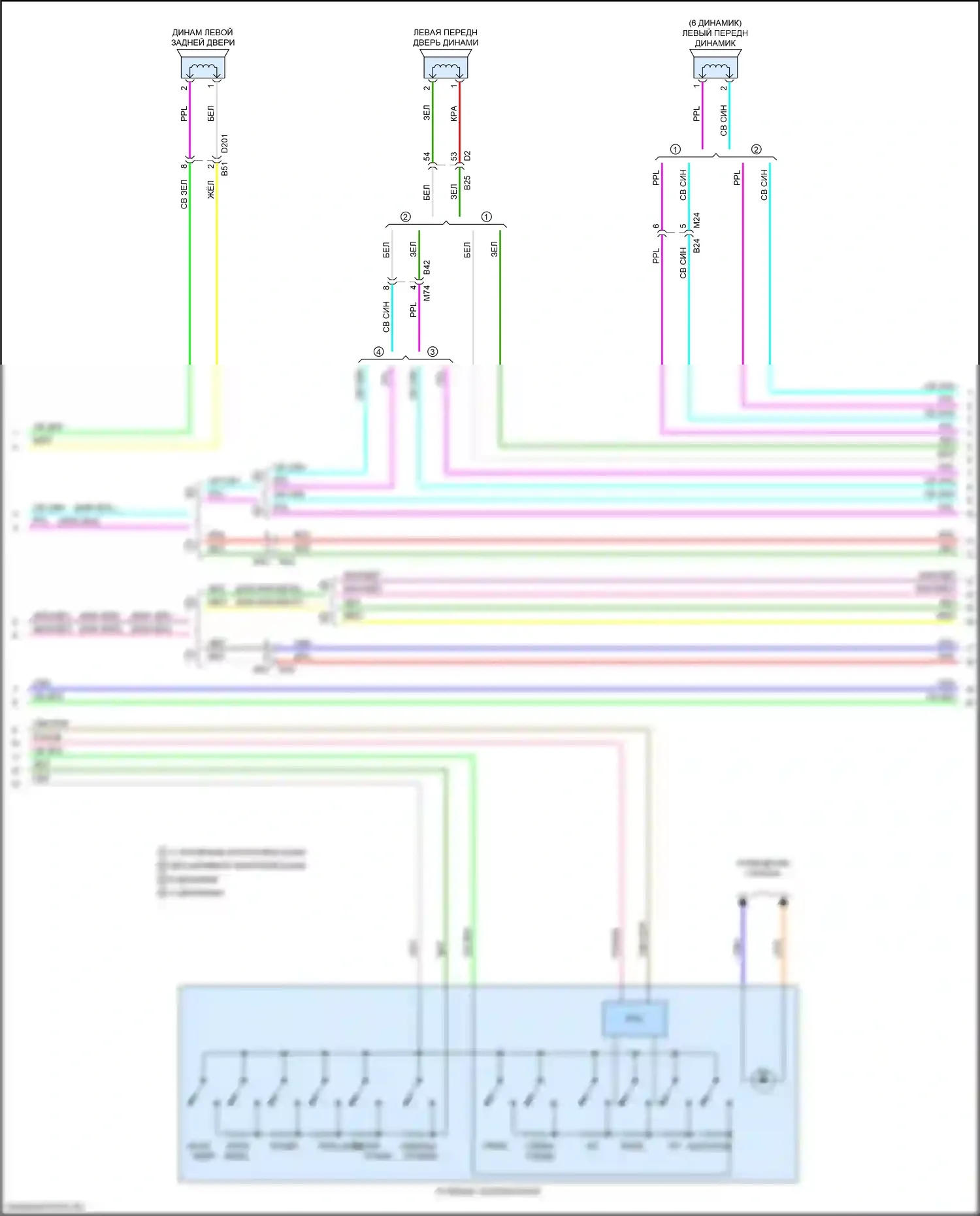 Qashqai Nissan III (2021-2024): Электросхема магнитола, без bose (3 из 5) 