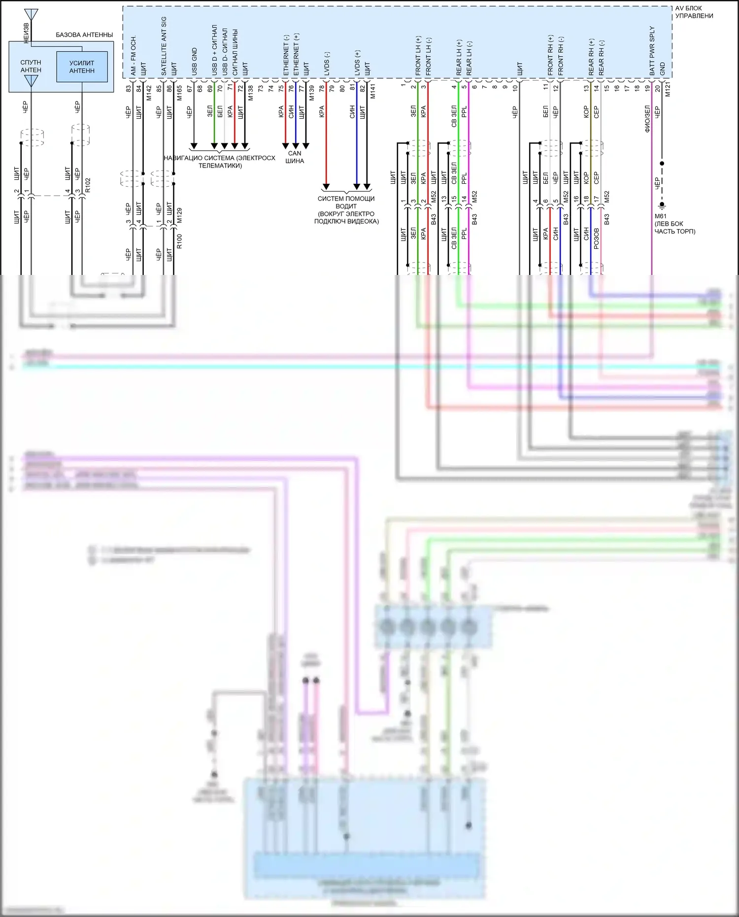 Qashqai Nissan III (2021-2024): Электросхема навигации, с bose (2 из 4) 