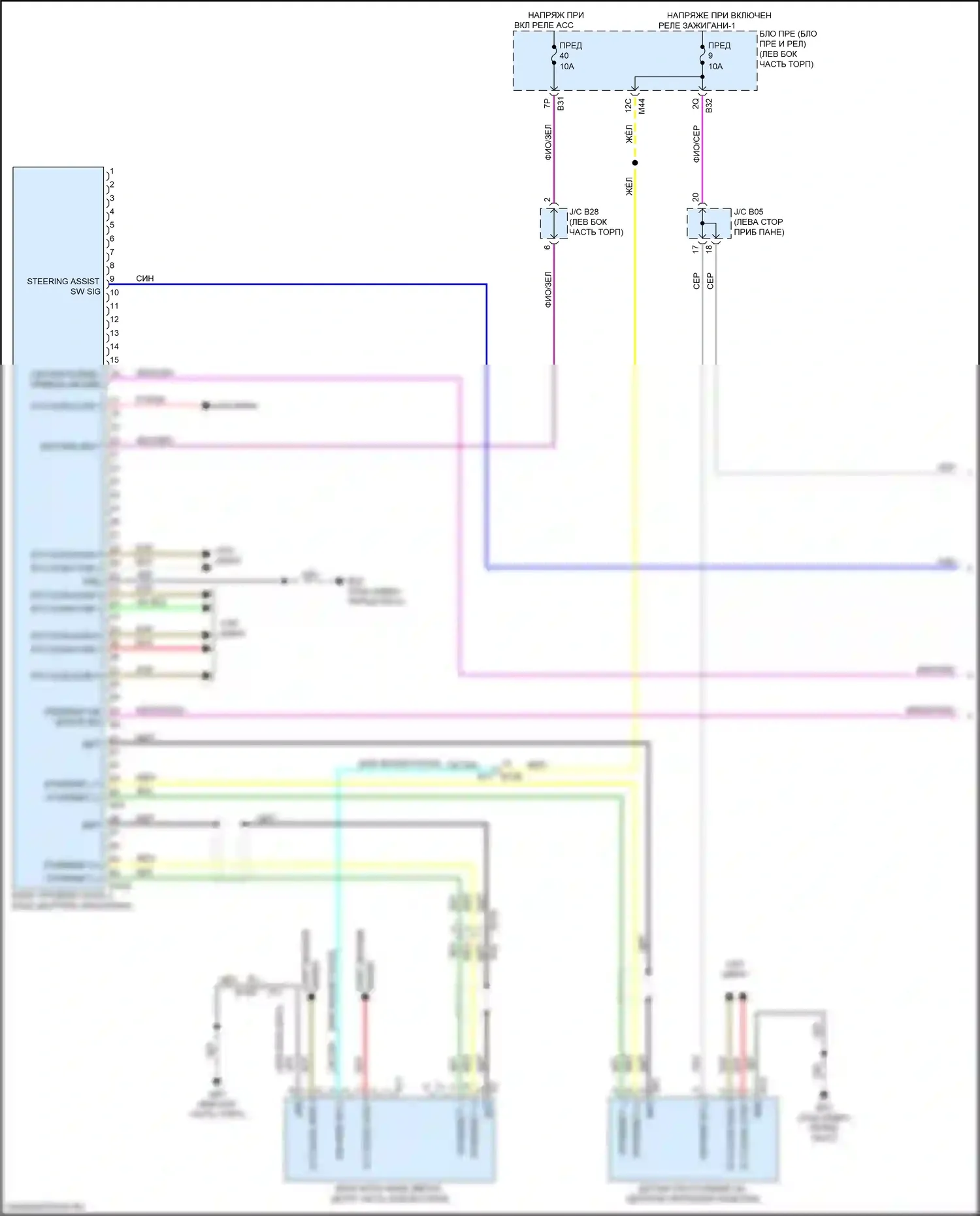 Qashqai Nissan III (2021-2024): Электросхема системы помощи водителю (1 из 2) 