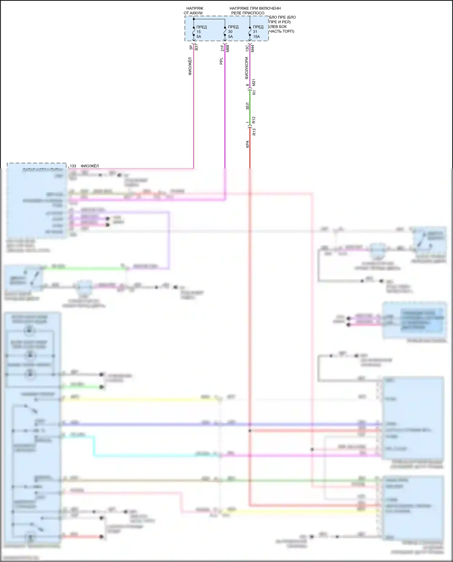 Qashqai Nissan III (2021-2024): Электросхема складной крыши/люка 