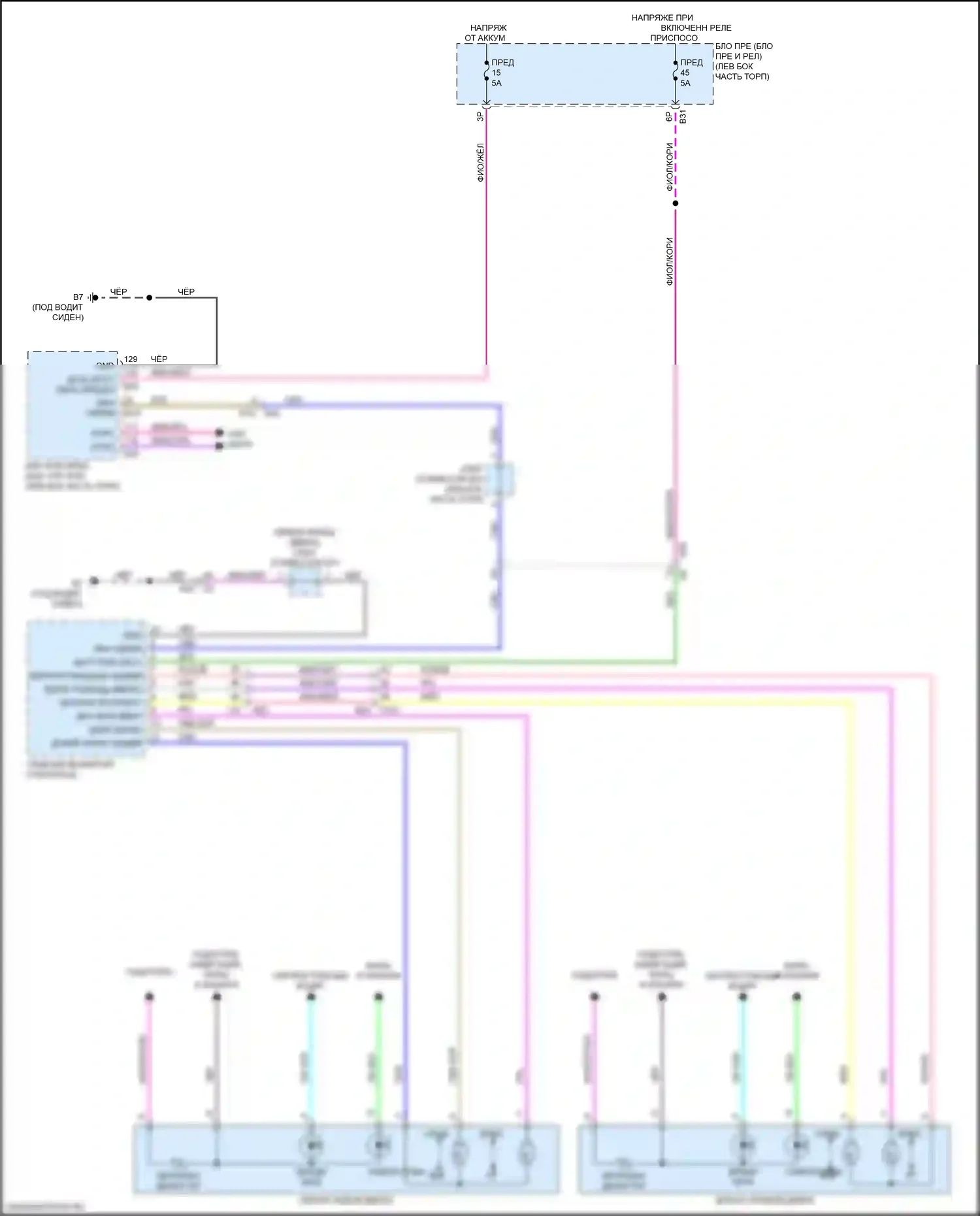 Qashqai Nissan III (2021-2024): Электросхема управления зеркалами заднего вида 