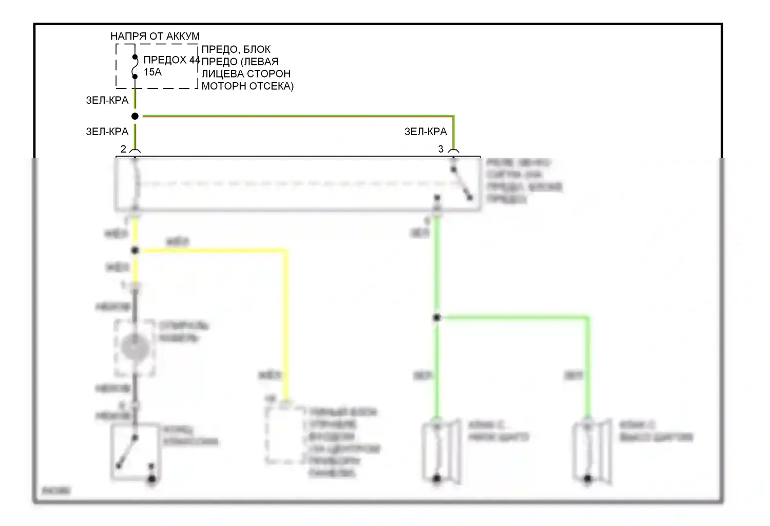 Quest Nissan I (1992-1998): Электросхема клаксона 