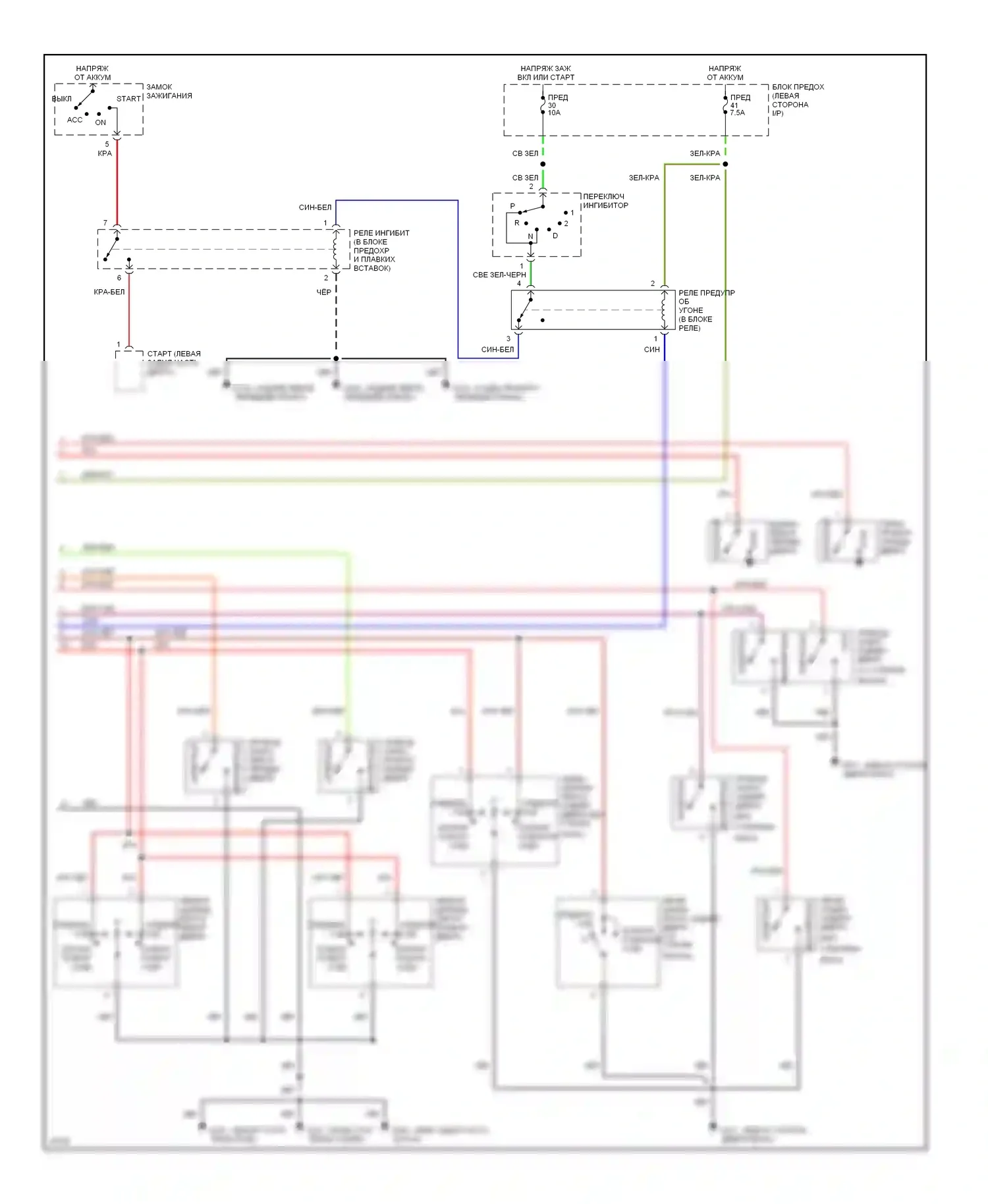 Quest Nissan I (1992-1998): Сигнализации электросхема (2 из 2) 