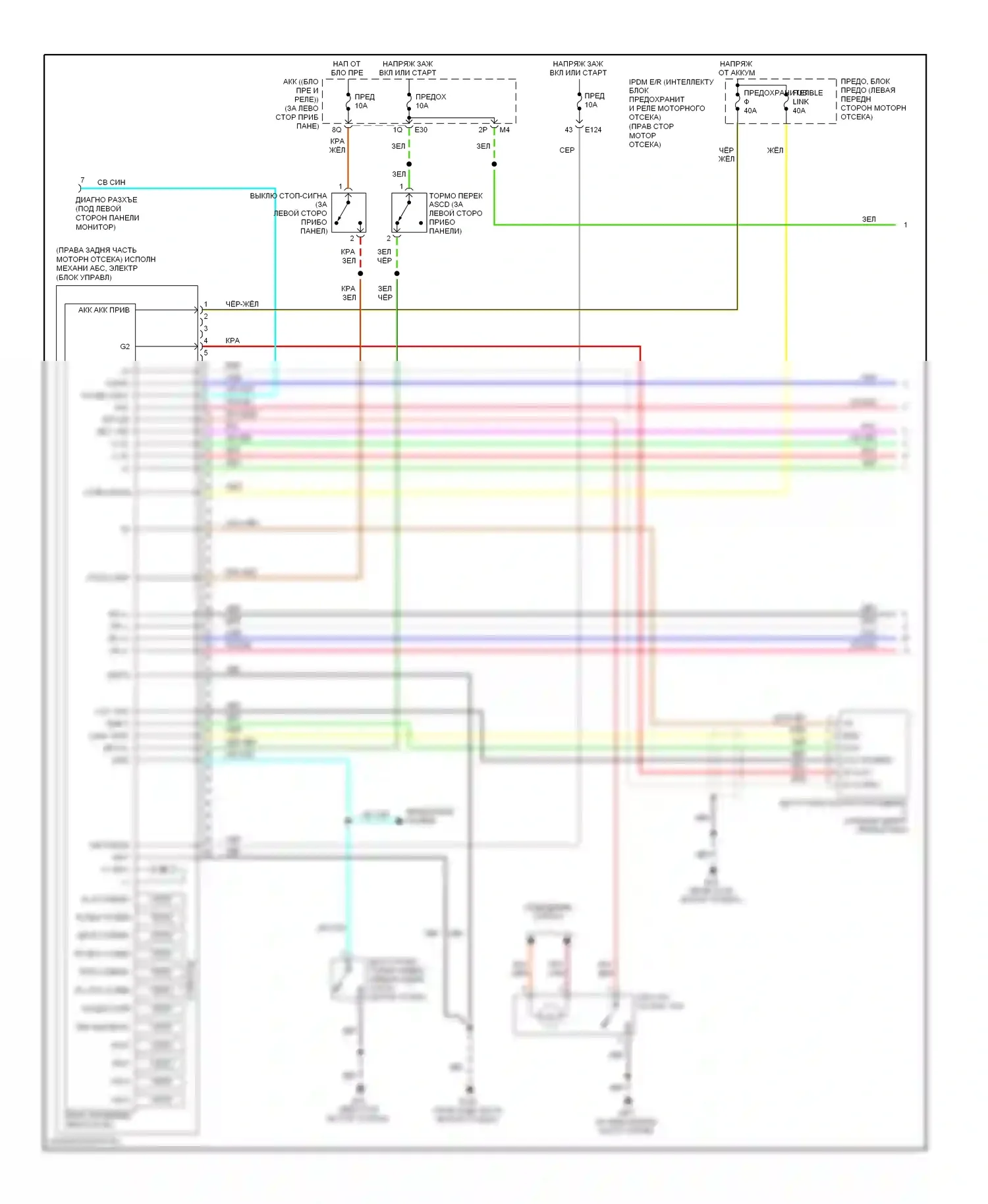 Quest Nissan III (2003-2009): Антиблокировочная система abs электросхема с контролем тяги и стабилизацией (1 из 2) 