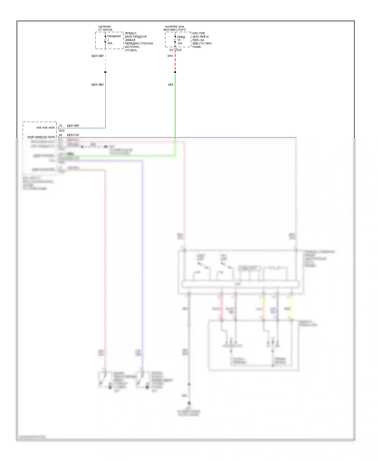Quest Nissan III (2003-2009): Электросхема складной крыши/люка 
