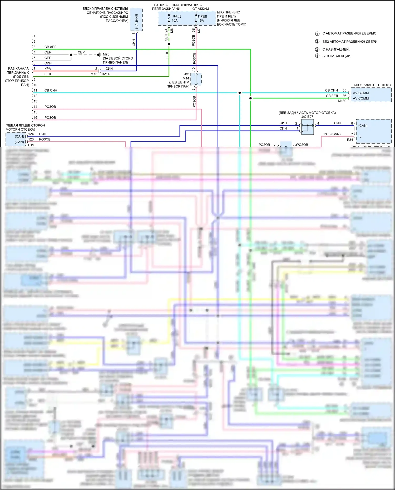 Quest Nissan IV (2010-2024): Can шина электросхема 