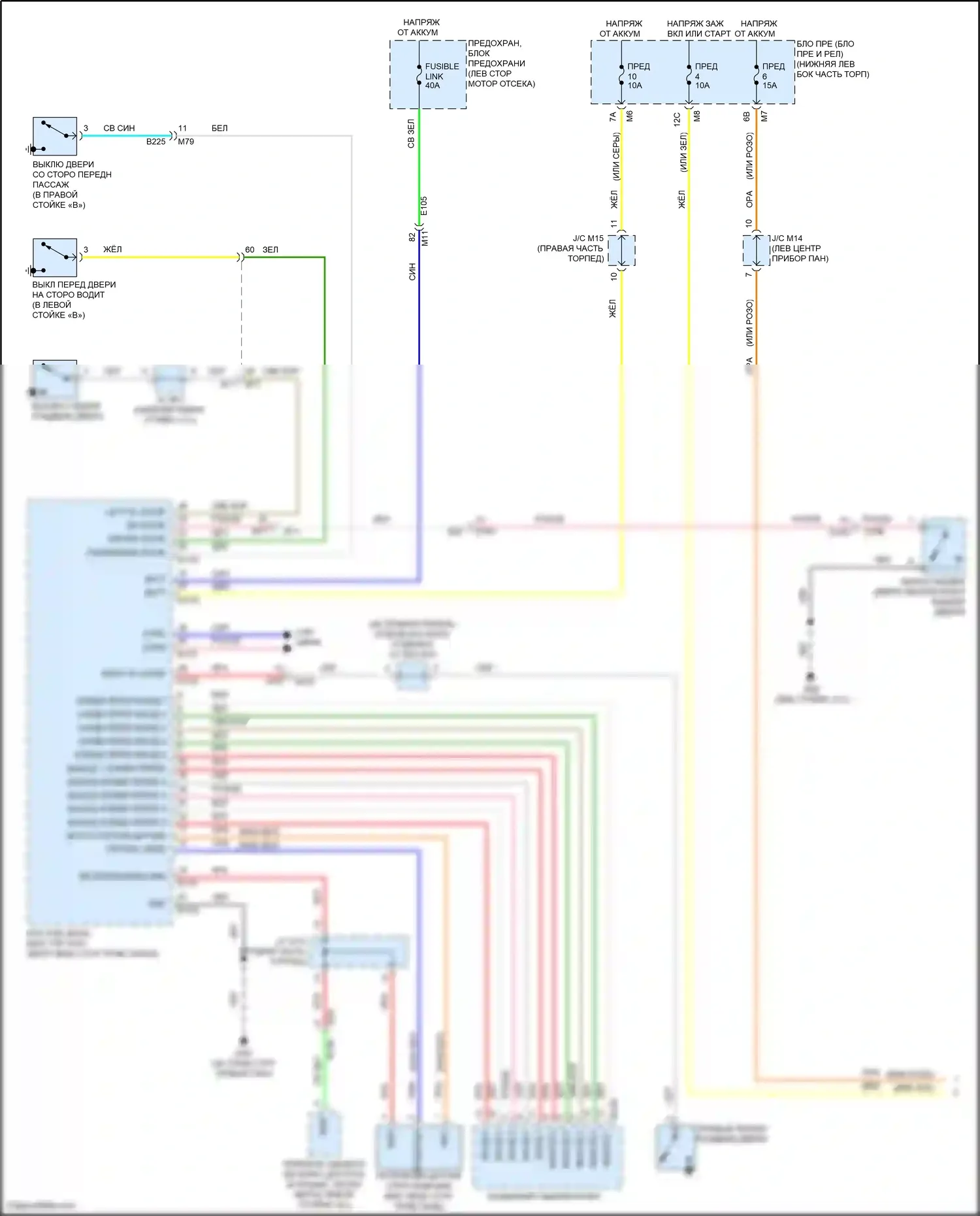 Quest Nissan IV (2010-2024): Электросхема фар (1 из 2) 