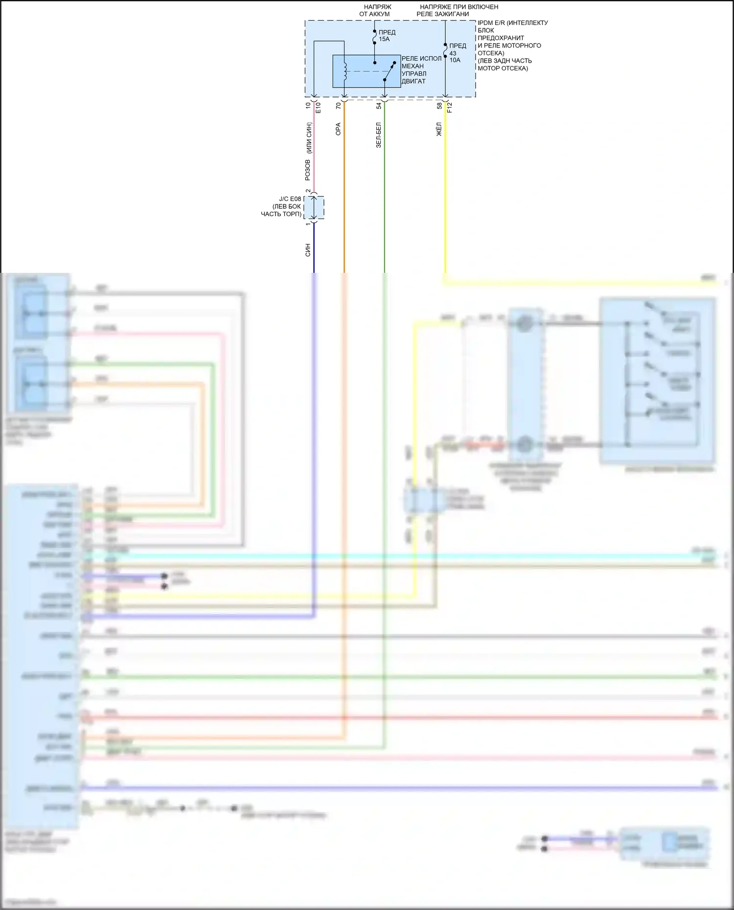 Quest Nissan IV (2010-2024): Электросхема круиз-контроля (1 из 2) 