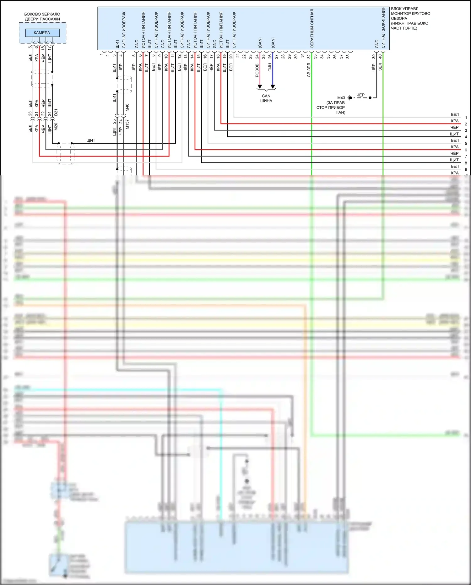 Quest Nissan IV (2010-2024): Электросхема радиопровода, bose с навигацией (3 из 6) 