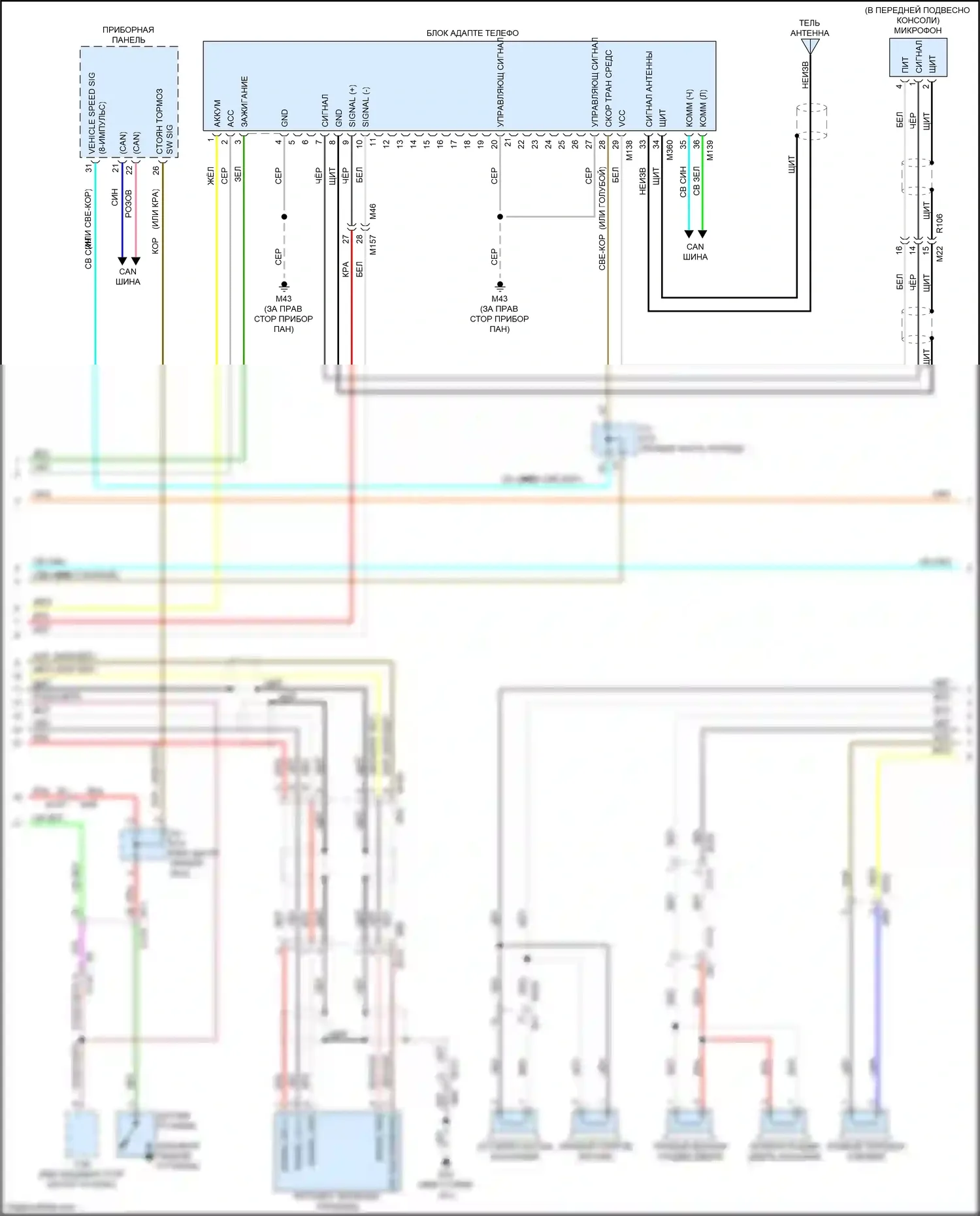 Quest Nissan IV (2010-2024): Электросхема радиосети, bose без навигации (3 из 5) 