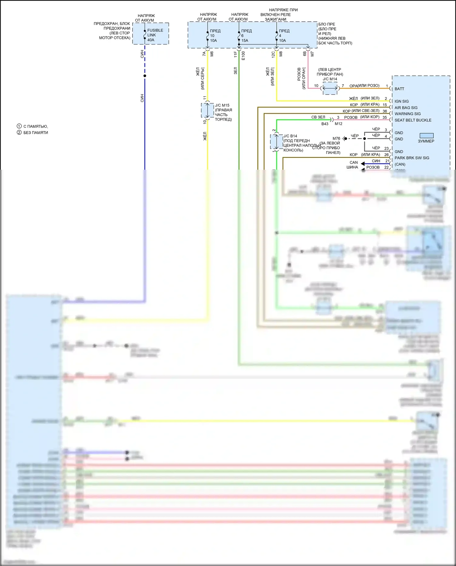 Quest Nissan IV (2010-2024): Электросхема утора 