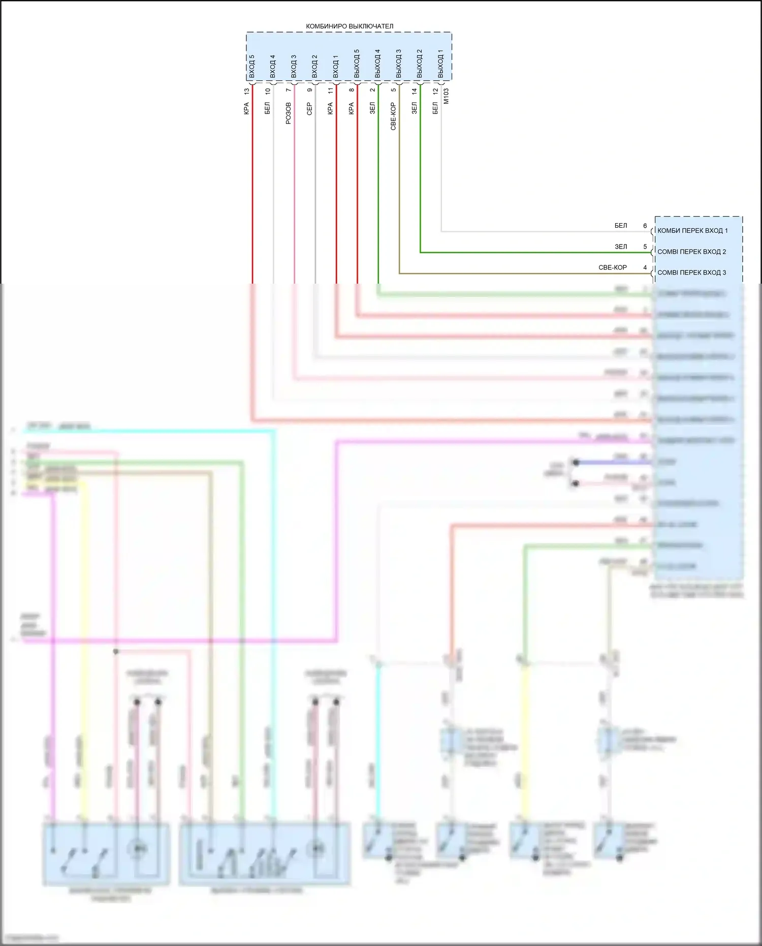 Quest Nissan IV (2010-2024): Электросхема приборной панели (3 из 3) 