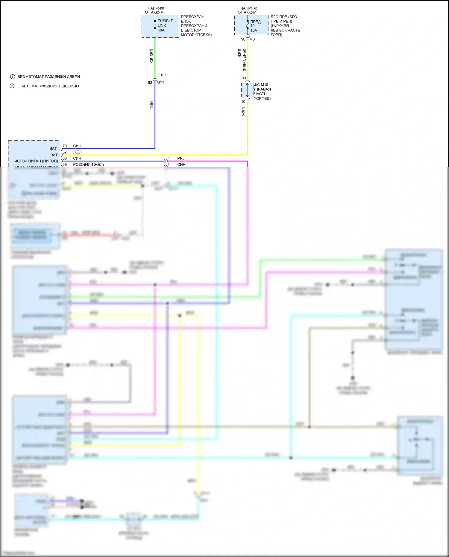 Quest Nissan IV (2010-2024): Электросхема складной крыши/люка 