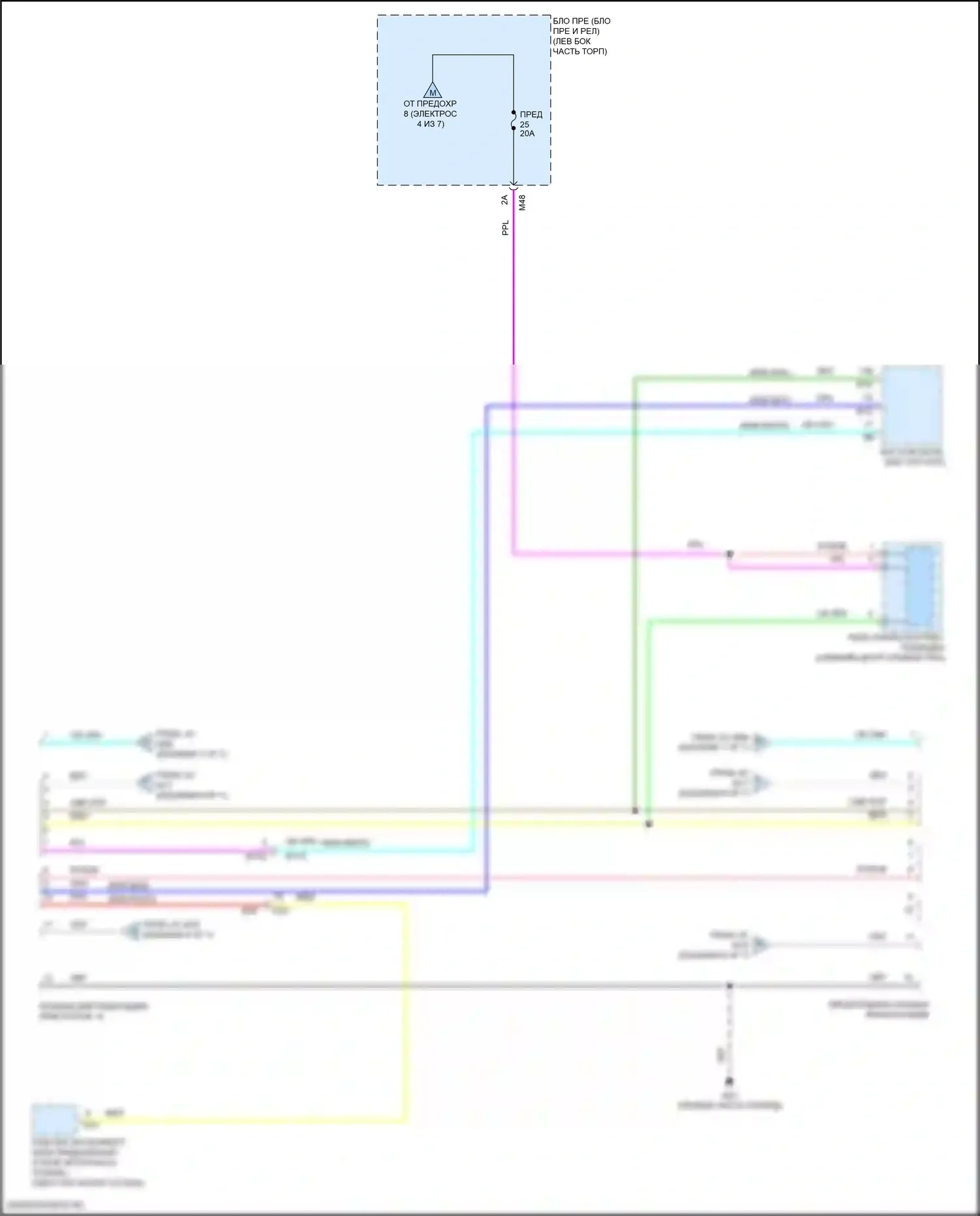 Rogue Sport Nissan I рестайлинг (2019-2024): Электросхема блока предохранителей реле (2 из 7) 