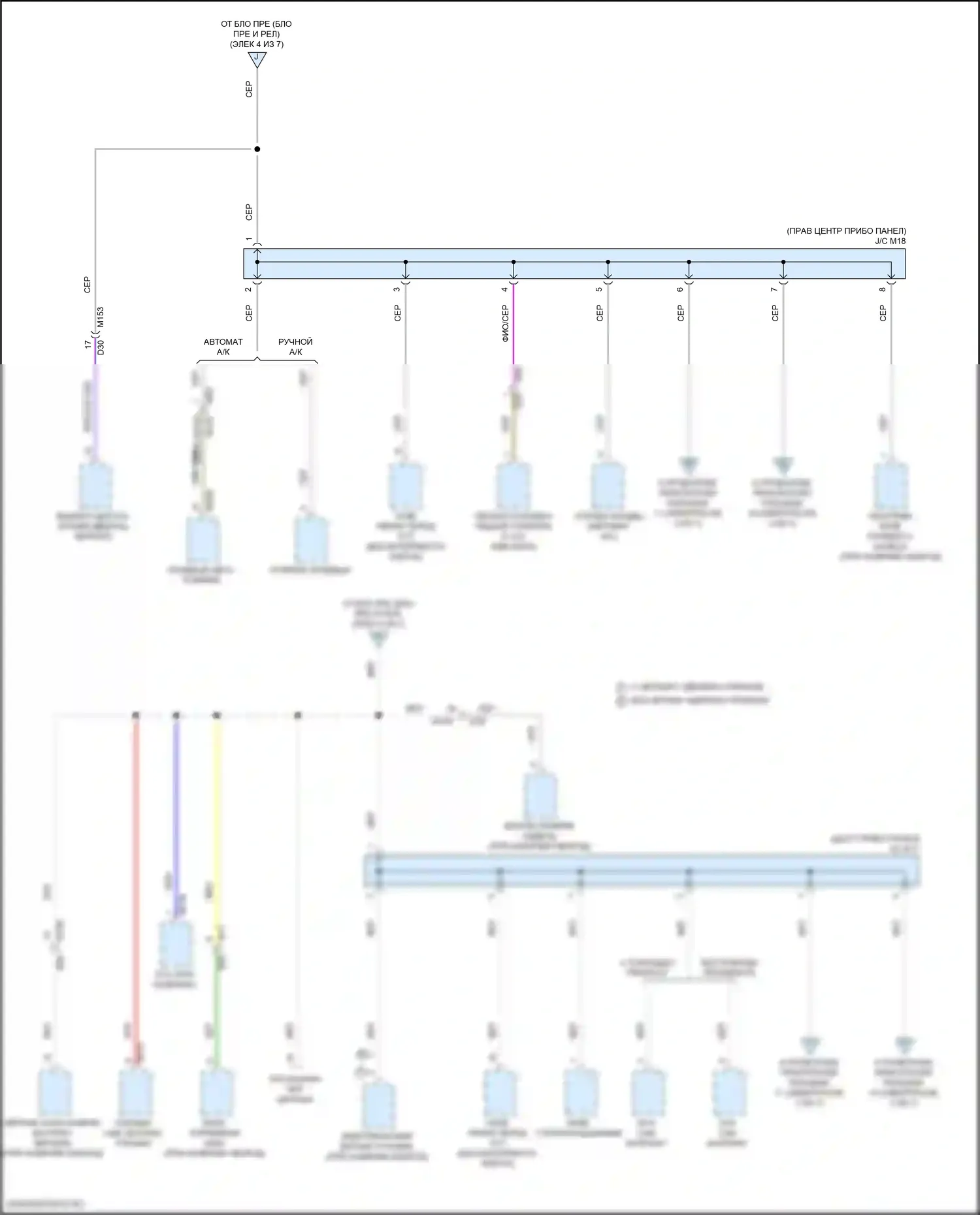 Rogue Sport Nissan I рестайлинг (2019-2024): Электросхема блока предохранителей реле (6 из 7) 