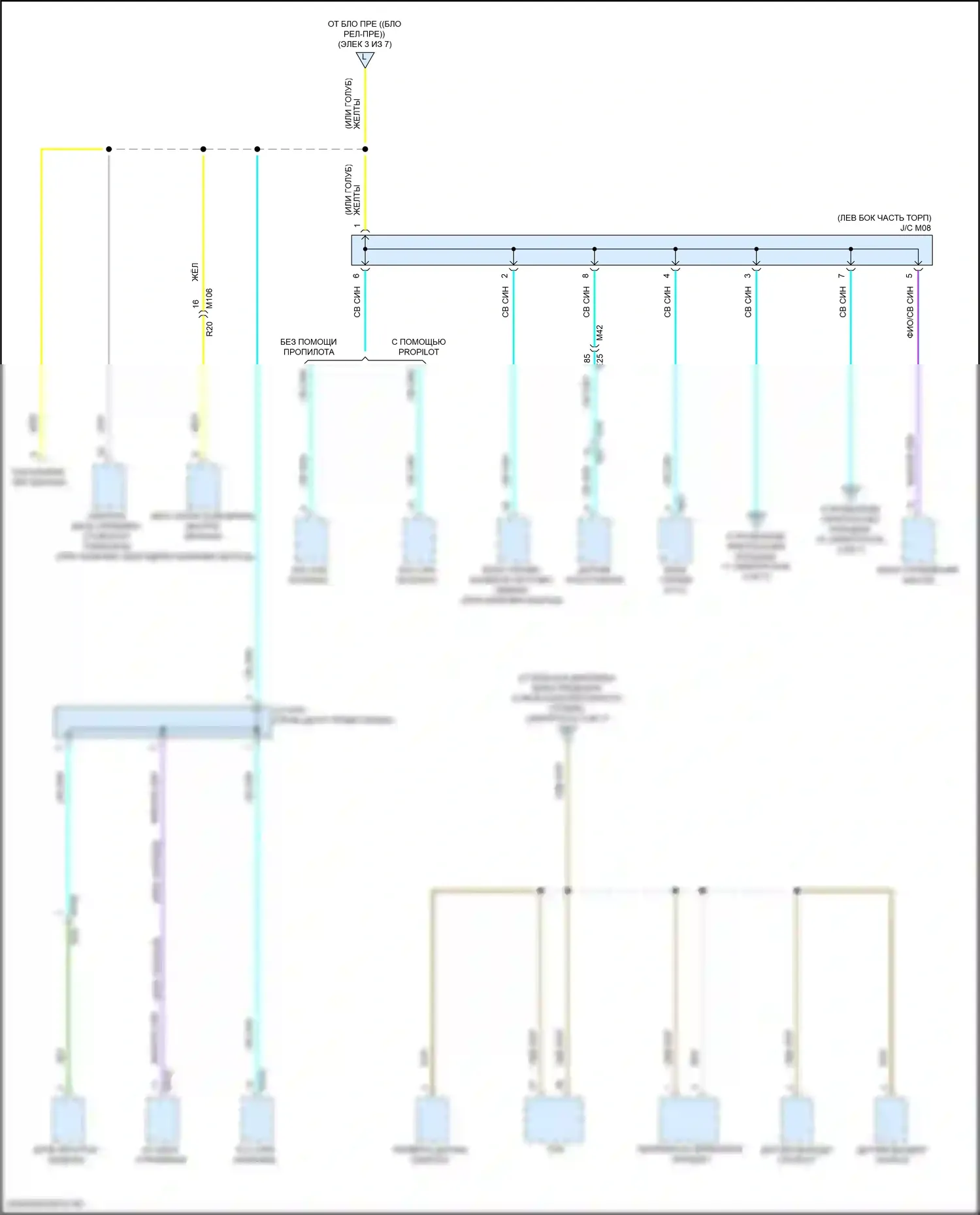 Rogue Sport Nissan I рестайлинг (2019-2024): Электросхема блока предохранителей реле (7 из 7) 